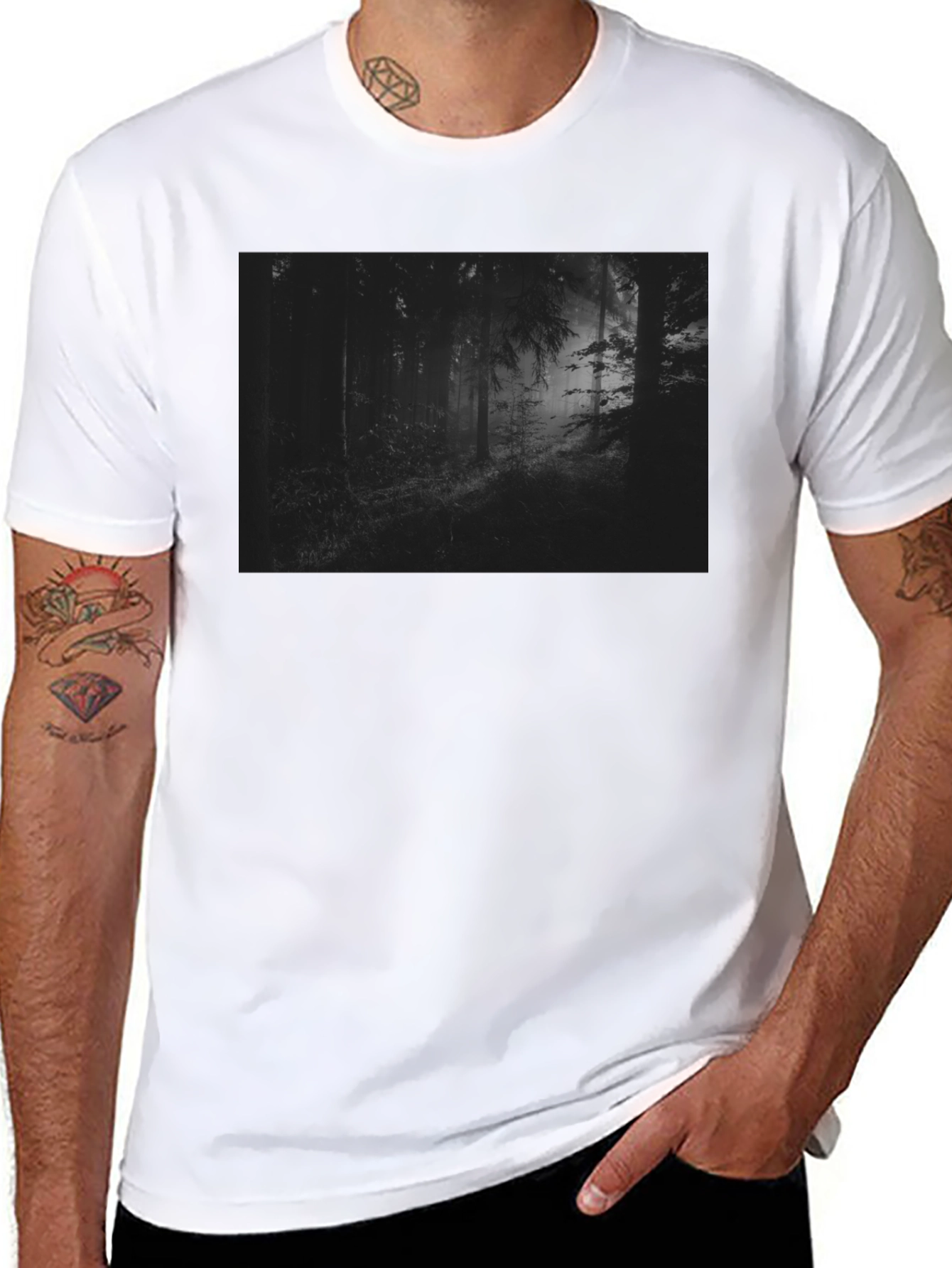 Dark Forest Graphic Tee - Unisex Cotton T-Shirt