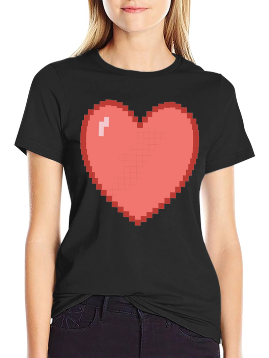 Pixel Heart Graphic Tee - Gamer Style