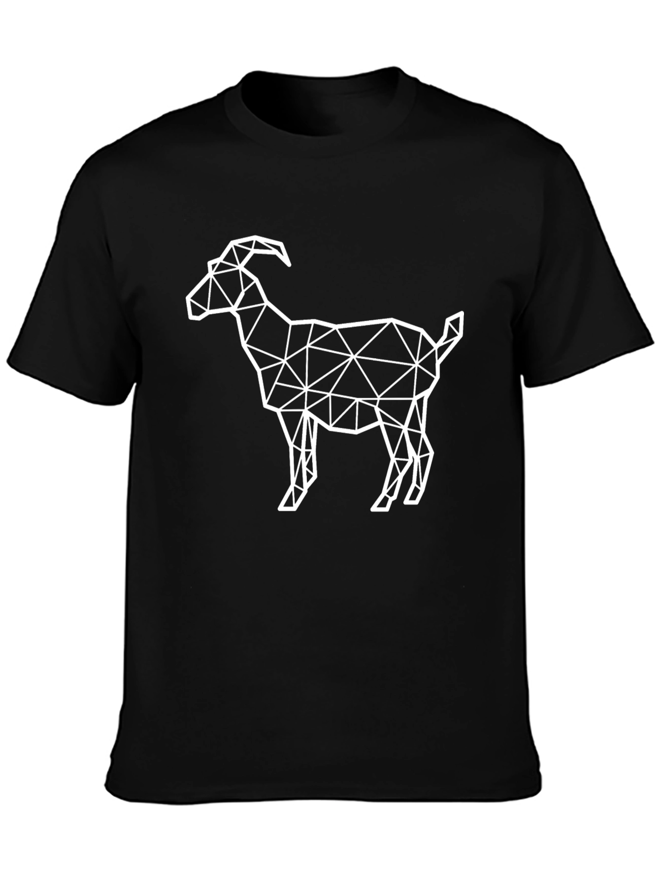 Geometric Goat T-Shirt - Modern Animal Graphic Tee