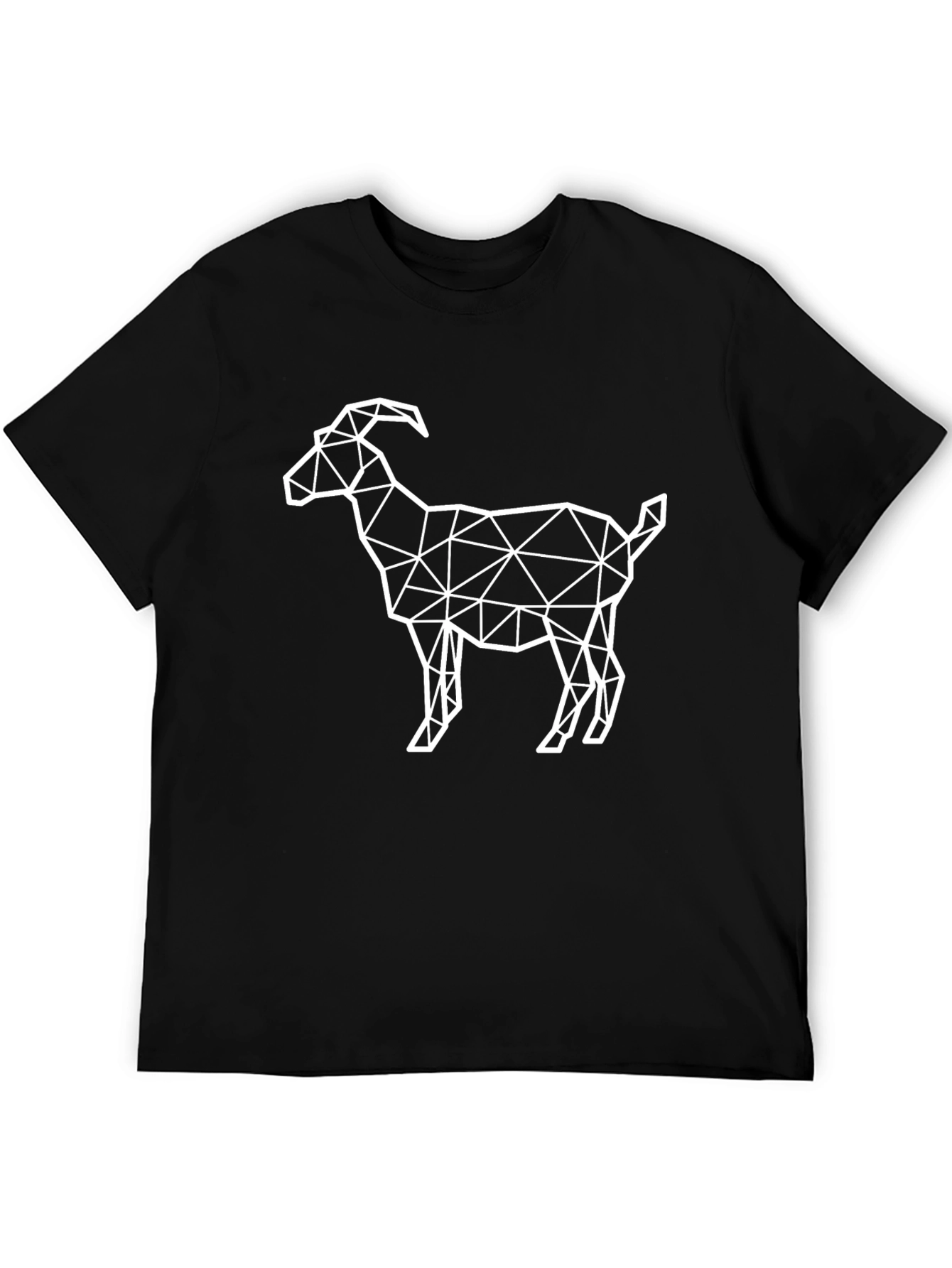Geometric Goat T-Shirt - Modern Animal Graphic Tee