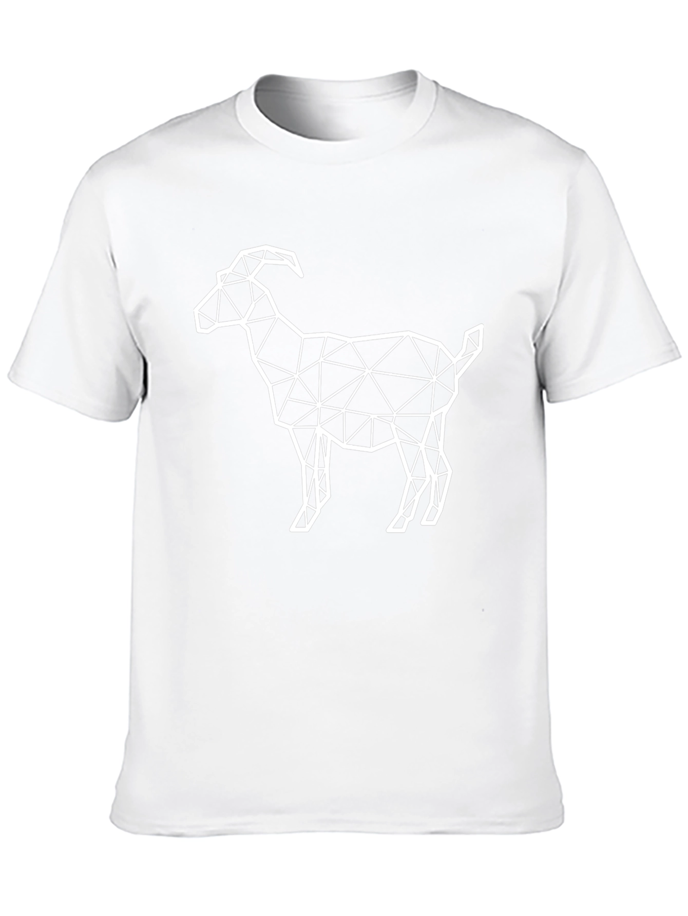 Geometric Goat T-Shirt - Modern Animal Graphic Tee