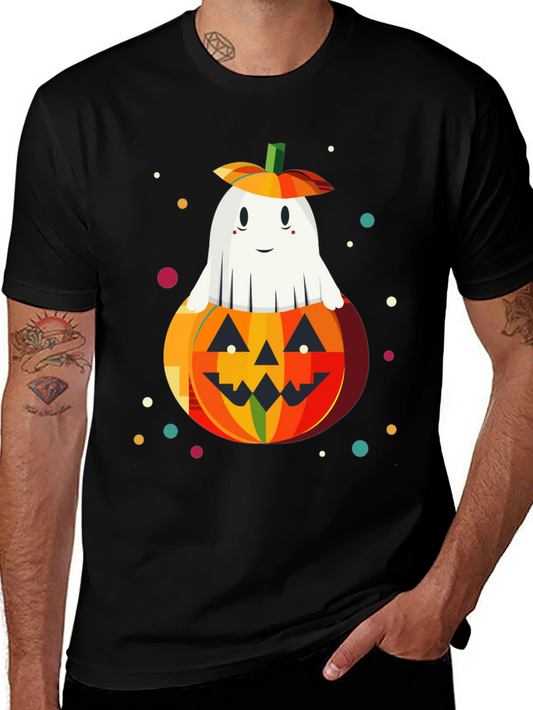 Halloween Ghost in Pumpkin Graphic Tee