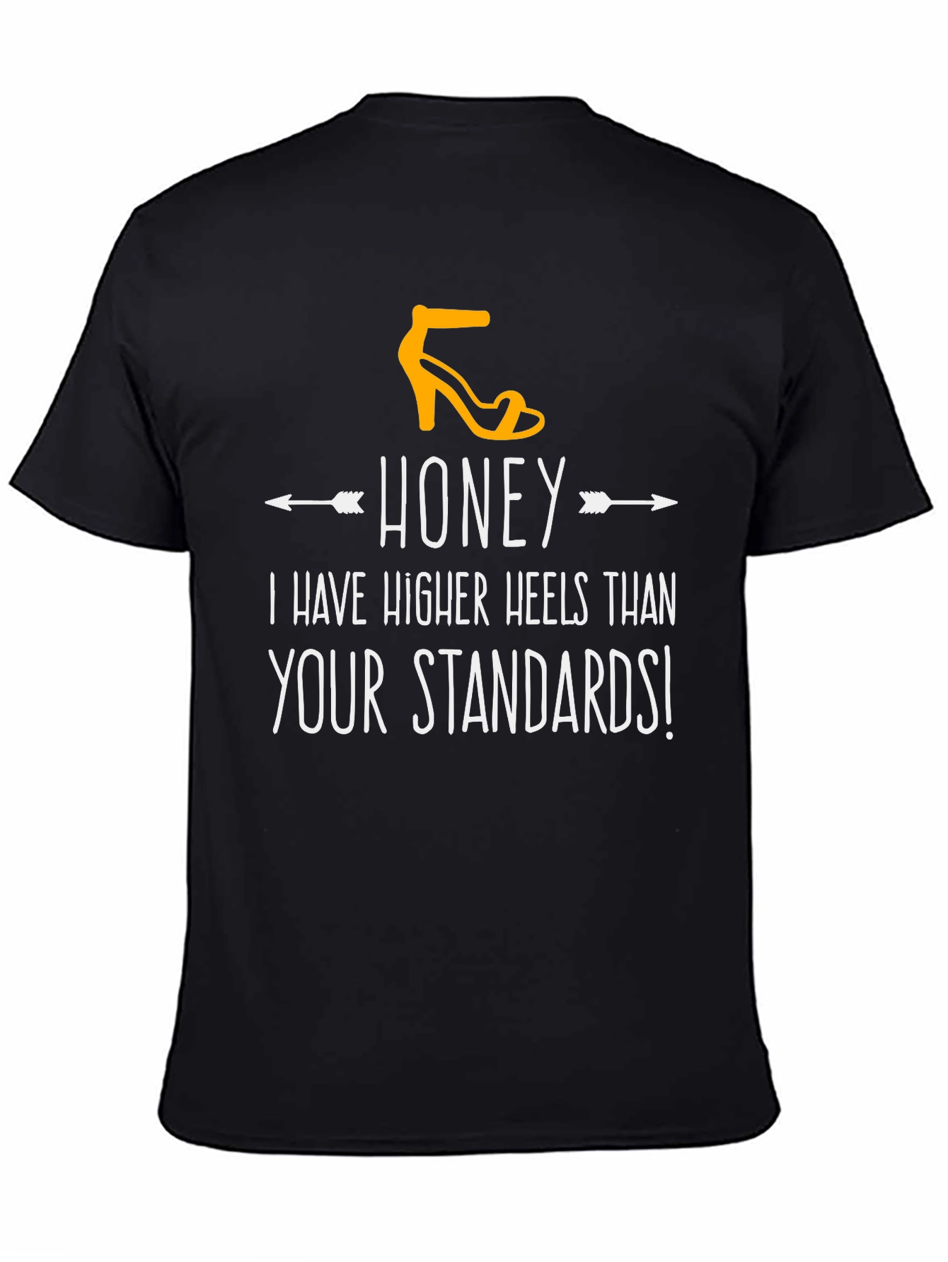 Honey Higher Heels Graphic Tee - Stylish Statement T-Shirt