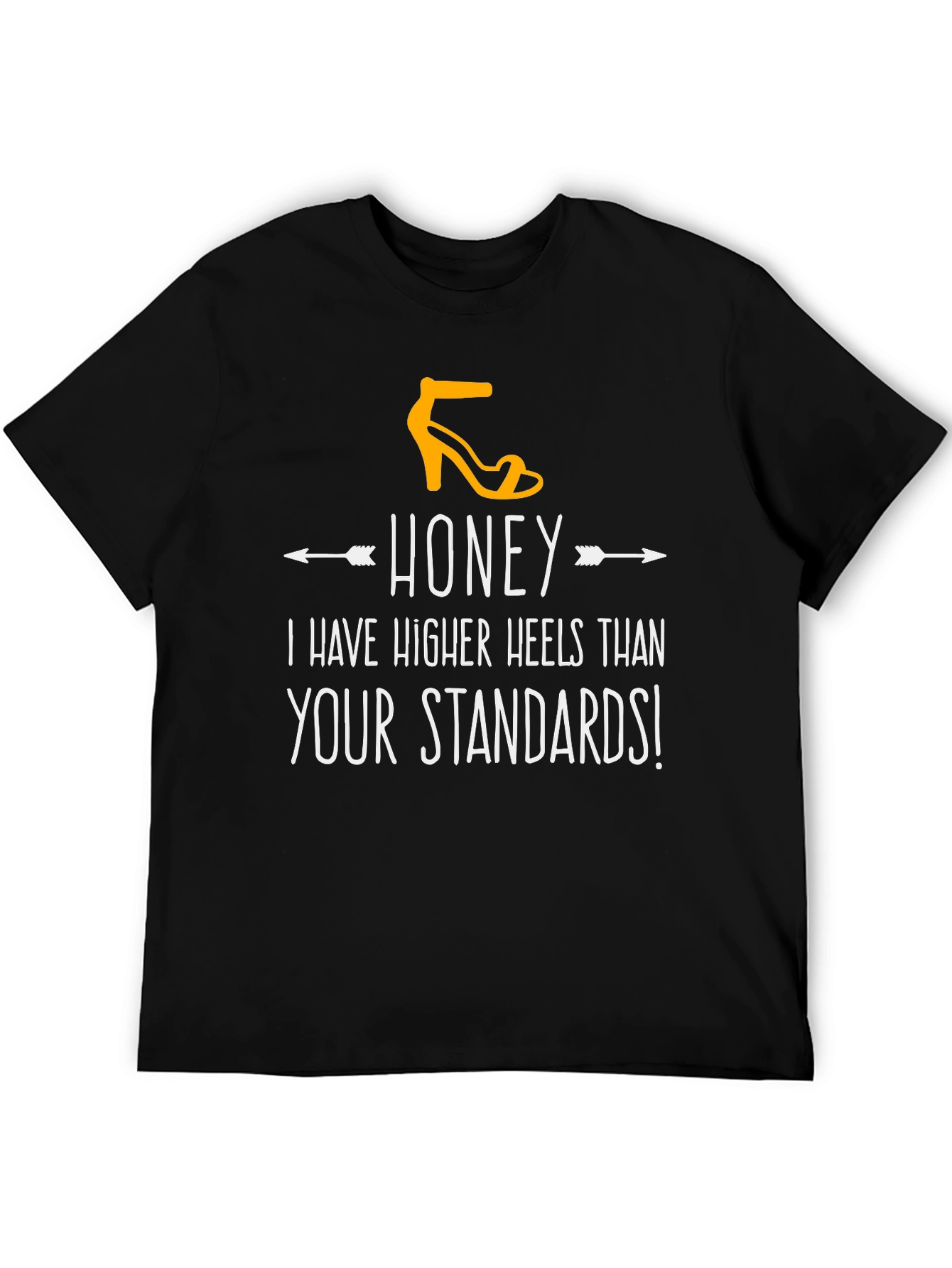 Honey Higher Heels Graphic Tee - Stylish Statement T-Shirt