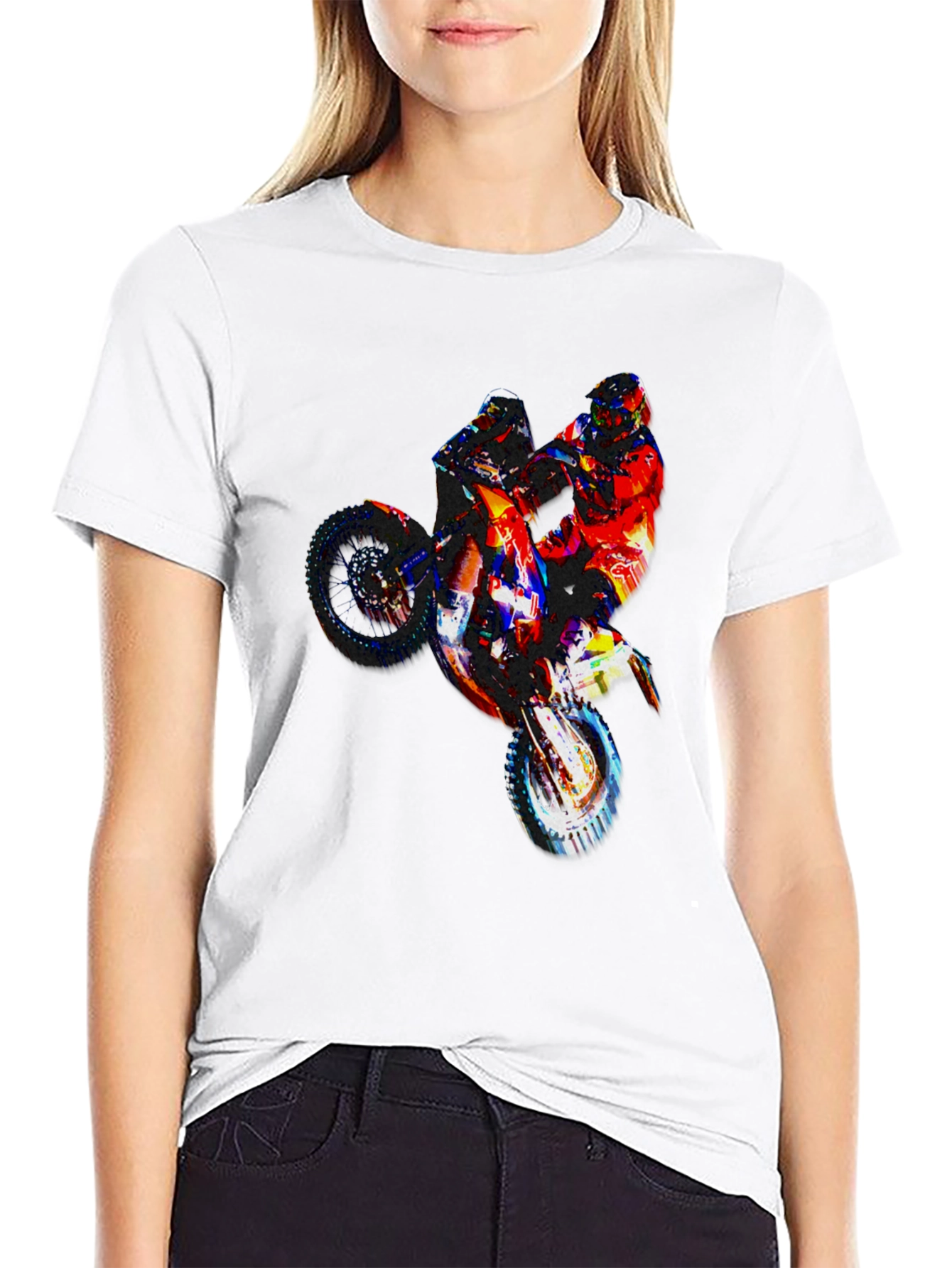 Motorcycle Graphic Tee - Black Mens T-Shirt