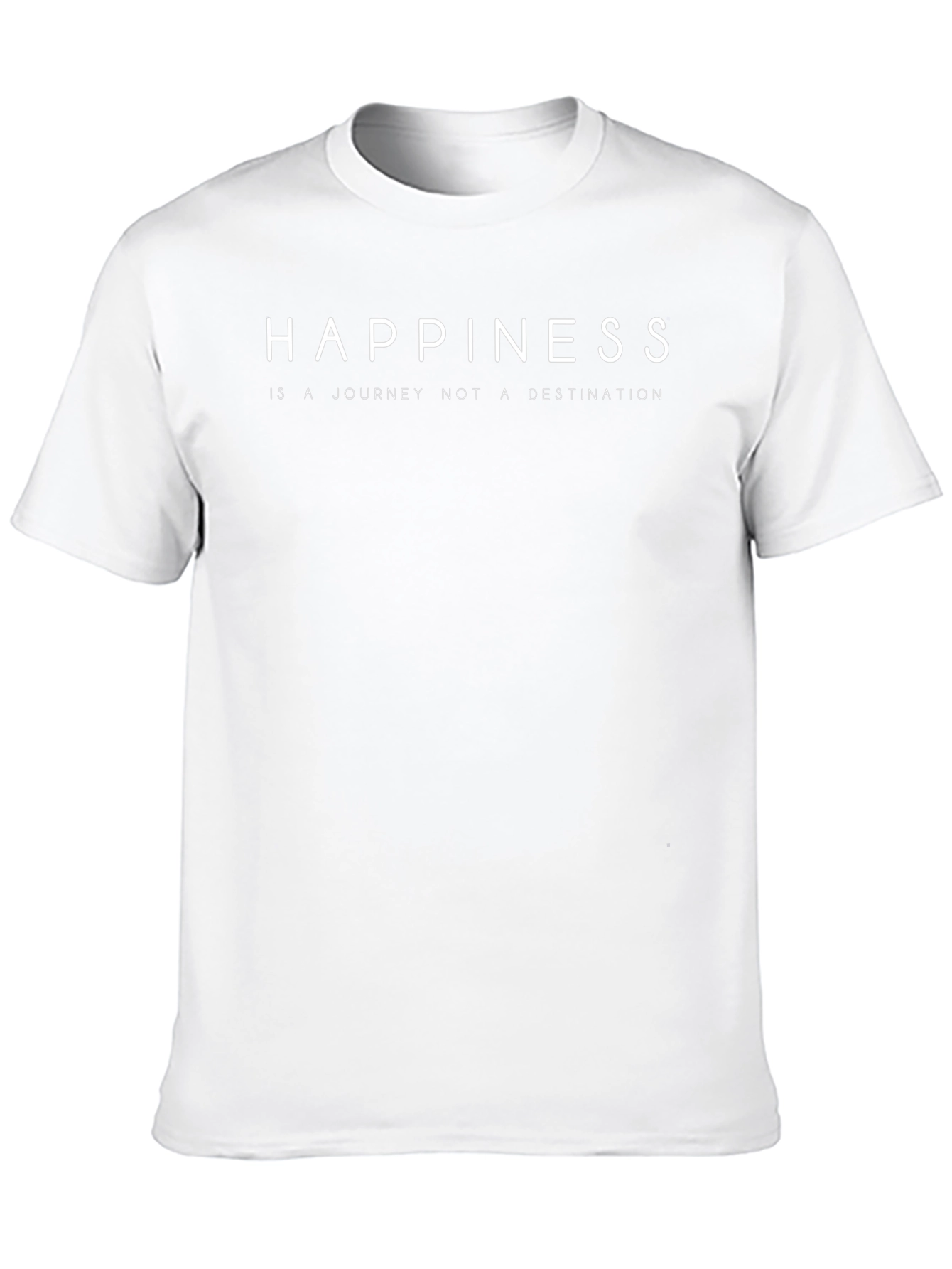 Happiness Journey Tee - Motivational Black T-Shirt