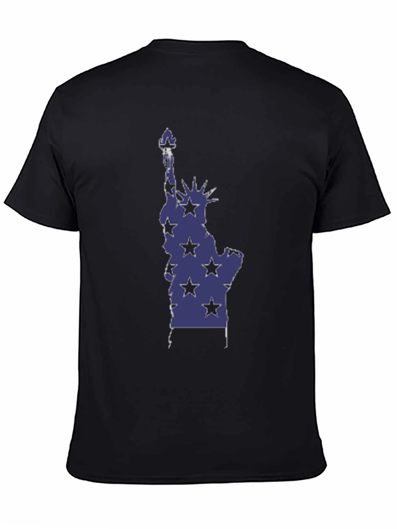 Statue of Liberty Star Graphic Tee - Black