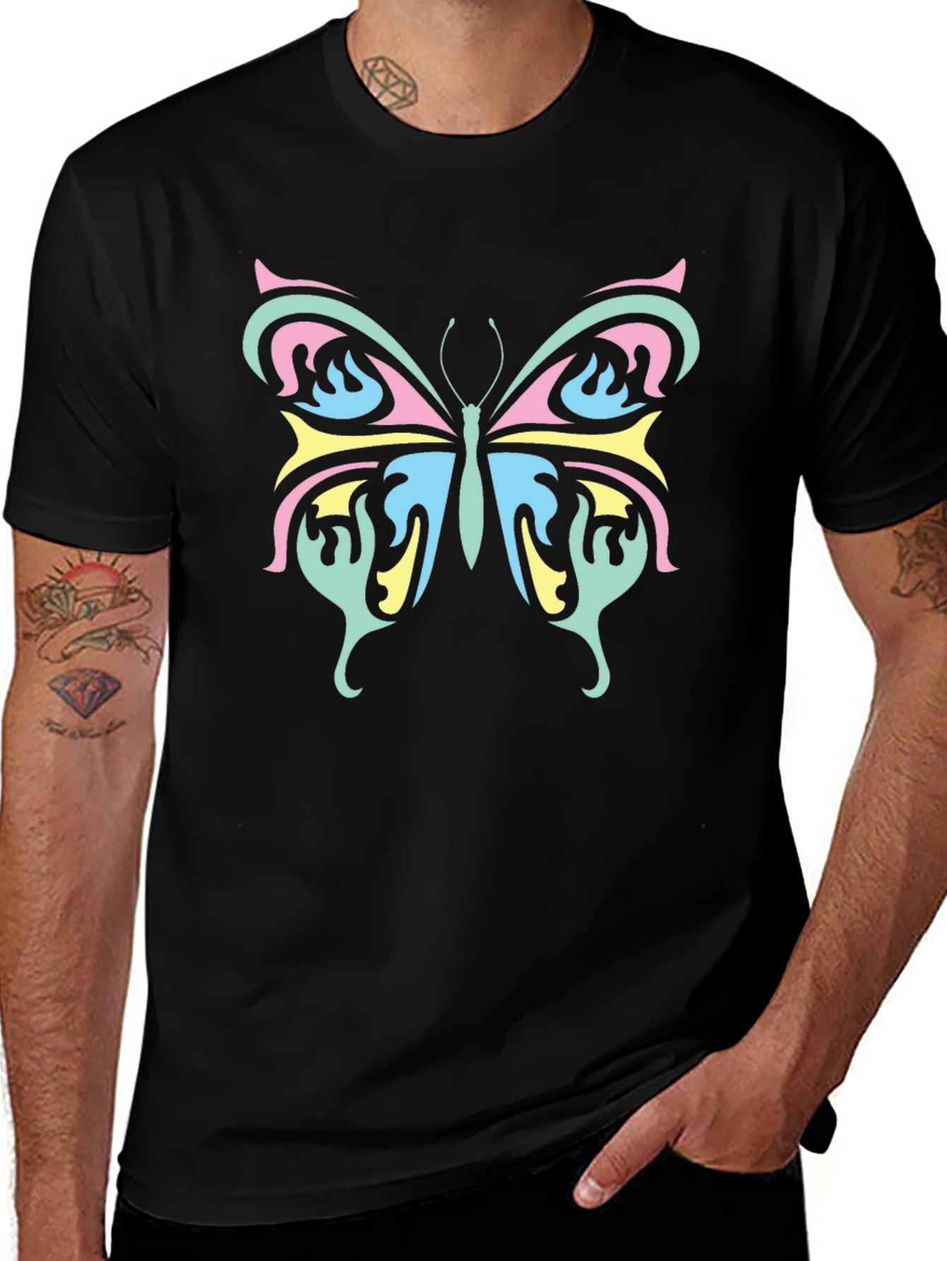 Butterfly Graphic Tee - Trendy Casual Shirt