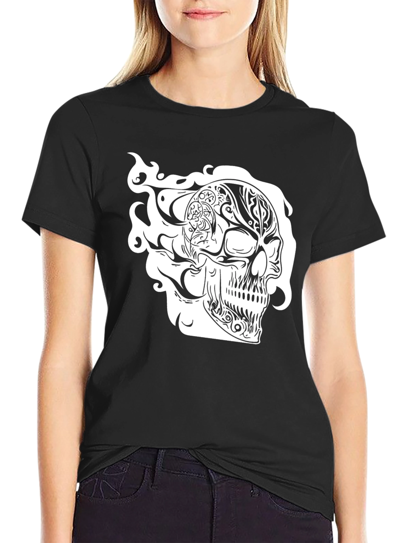 Skull Graphic Tee - Mens Black T-Shirt