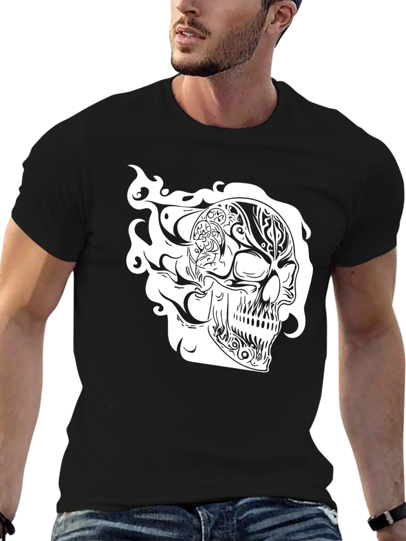 Skull Graphic Tee - Mens Black T-Shirt