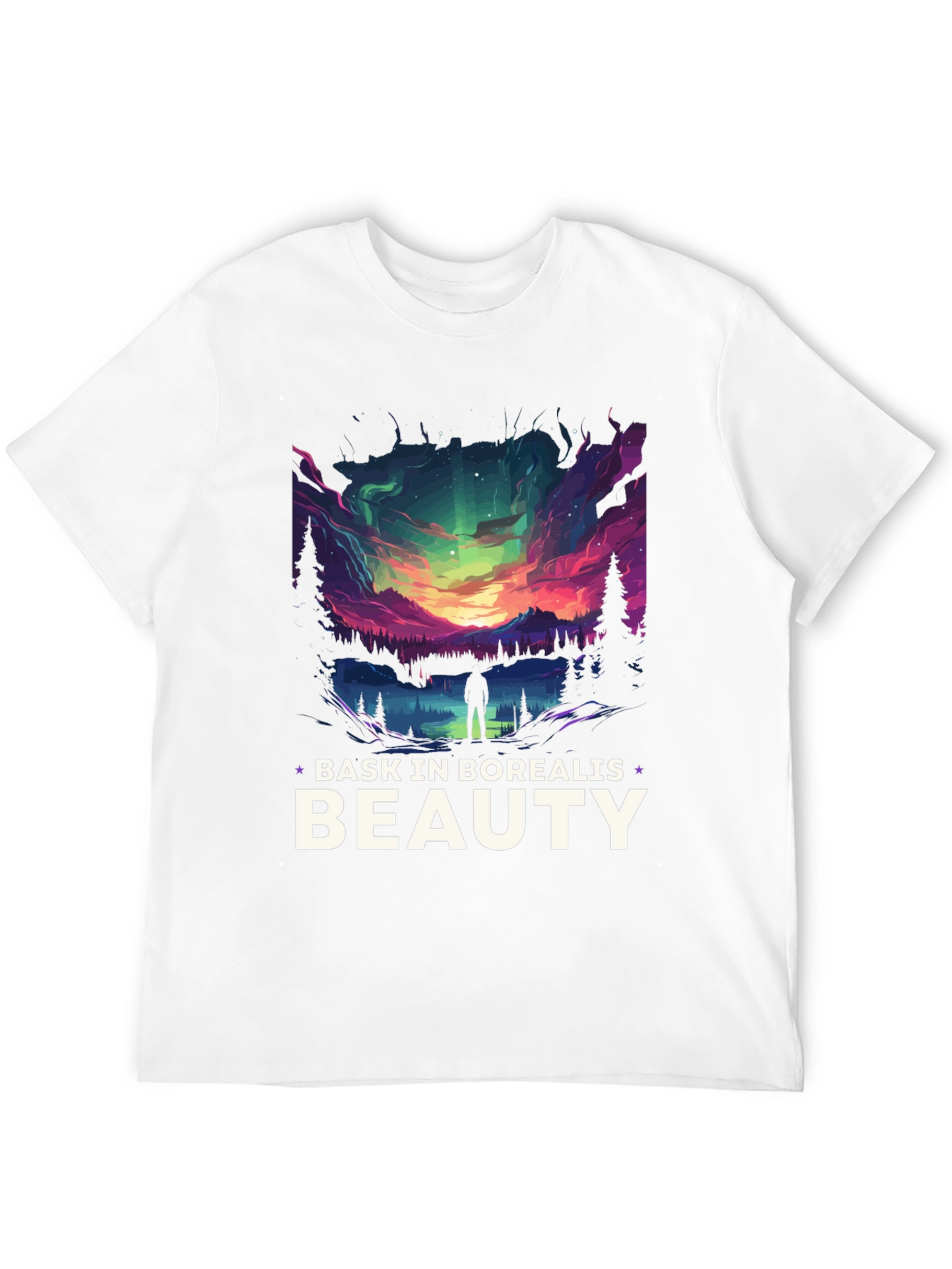 Bask in Borealis Beauty Black T-Shirt