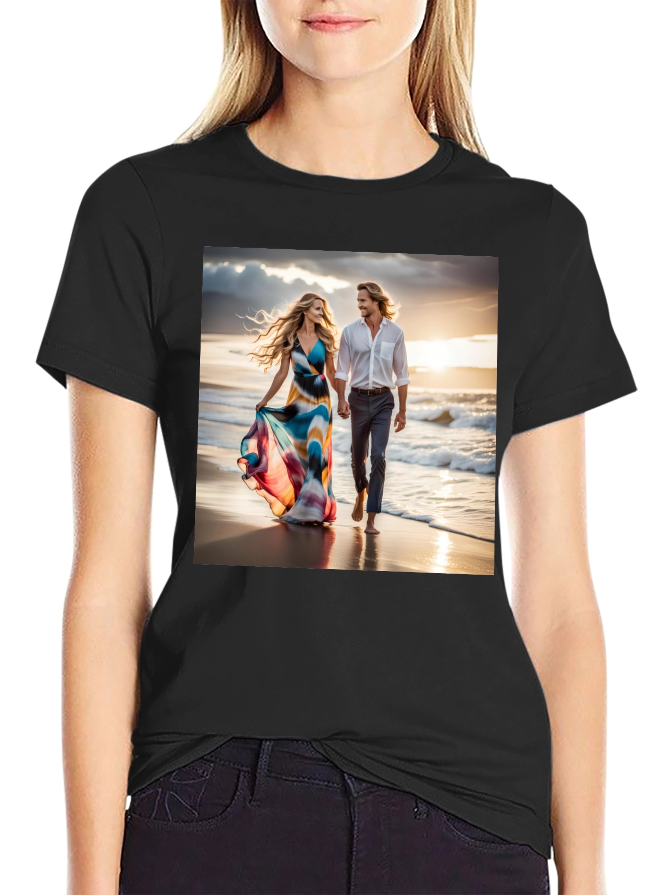 Romantic Beach Walk T-Shirt