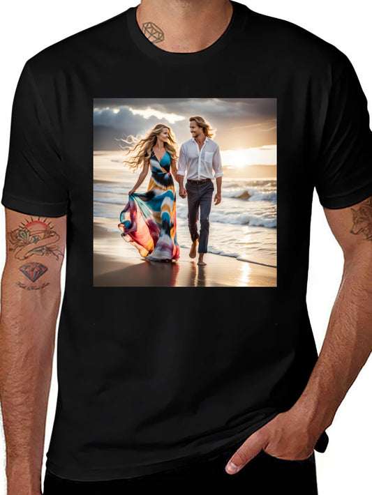 Romantic Beach Walk T-Shirt