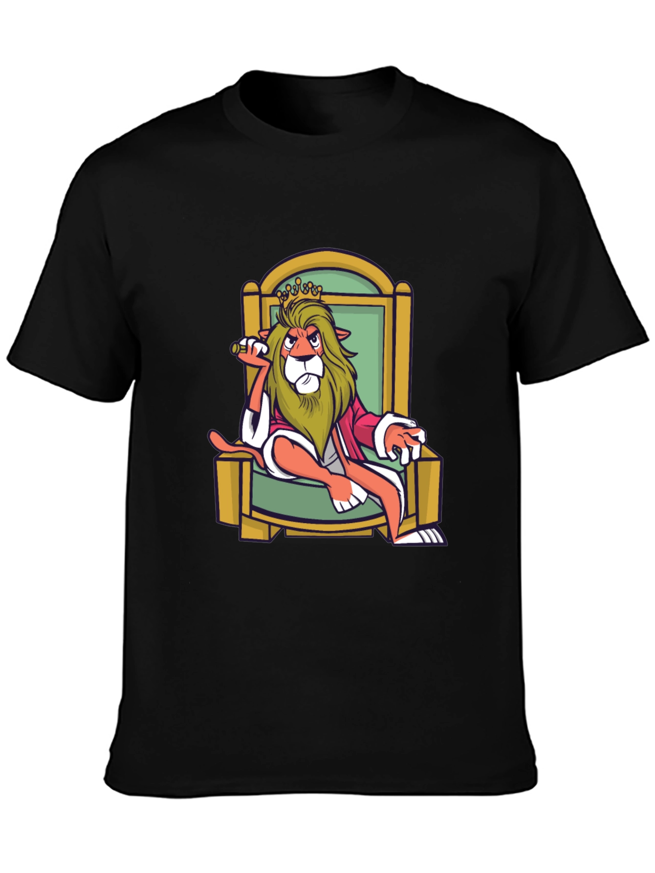 King Lion Graphic T-Shirt - Black
