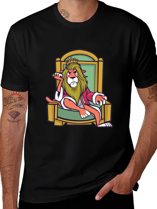 King Lion Graphic T-Shirt - Black