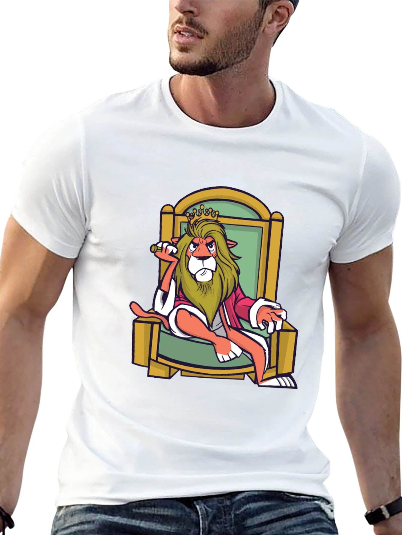 King Lion Graphic T-Shirt - Black