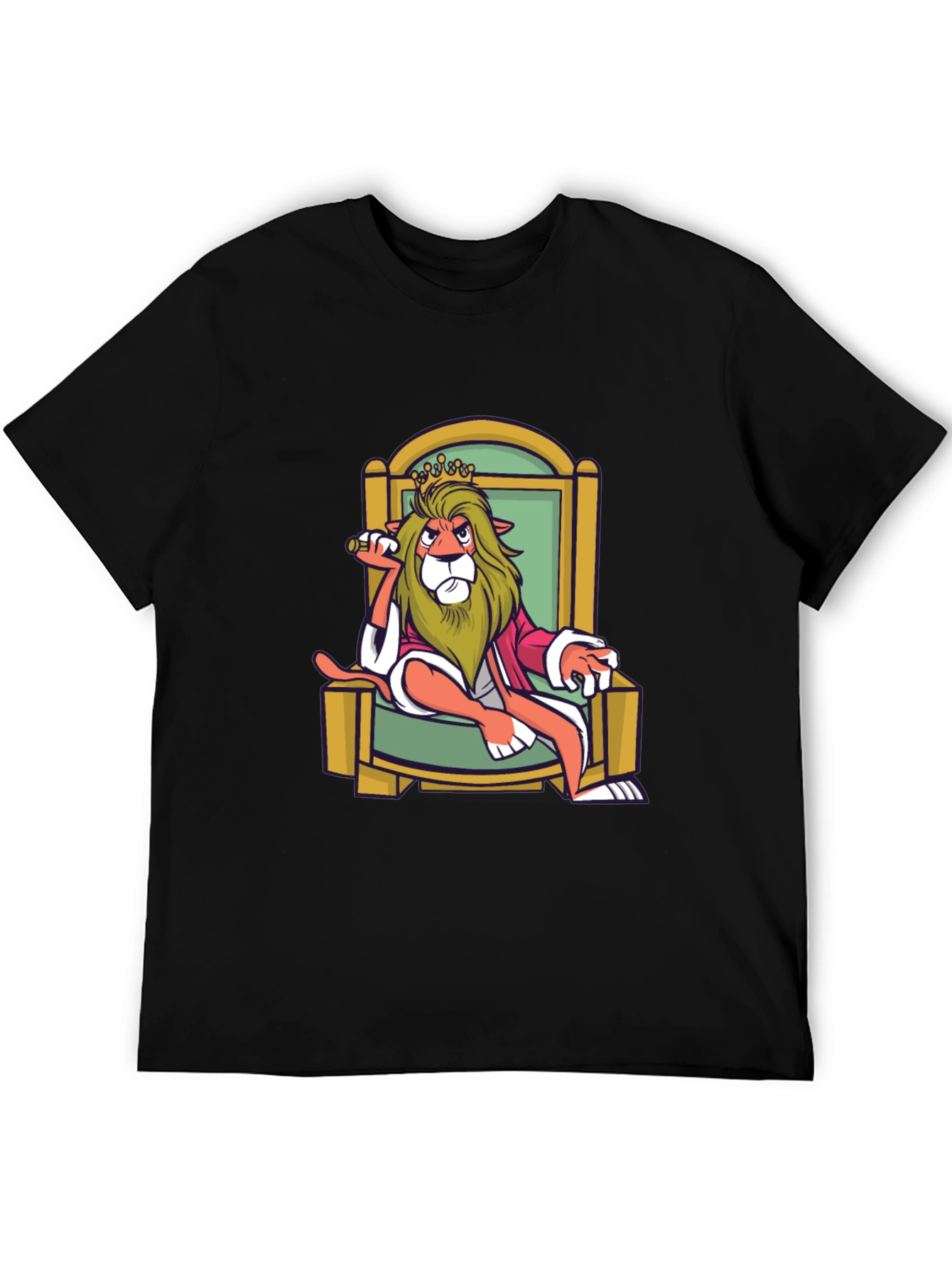 King Lion Graphic T-Shirt - Black