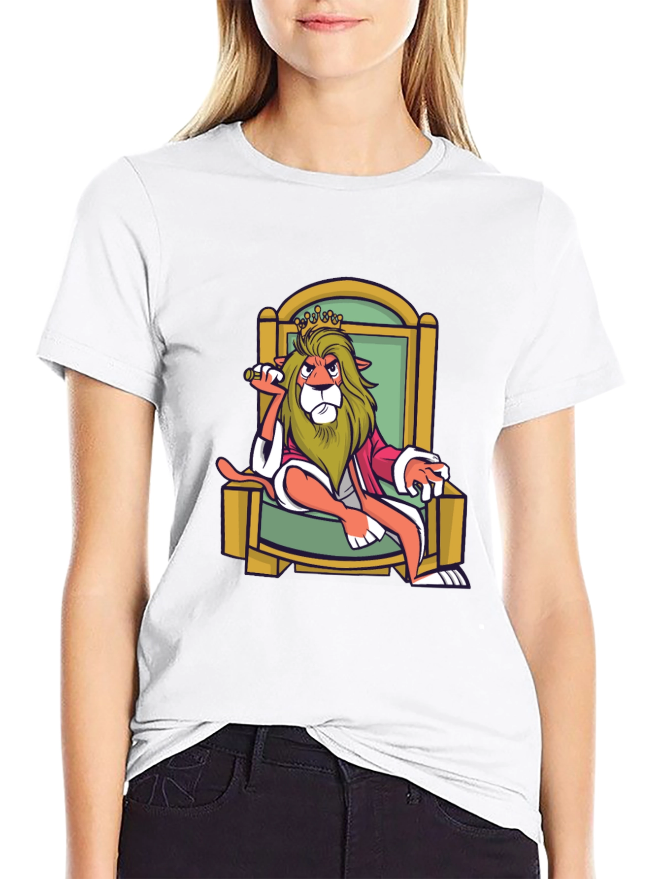 King Lion Graphic T-Shirt - Black