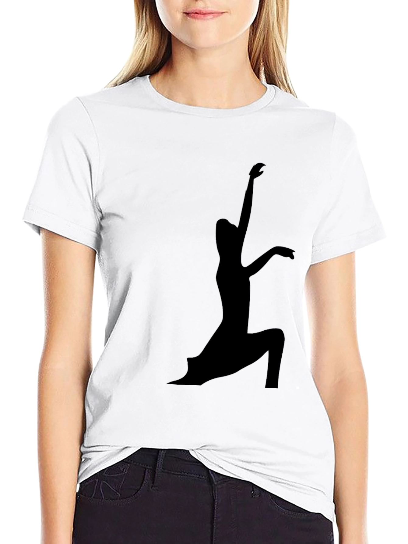 Yoga Silhouette Black T-Shirt