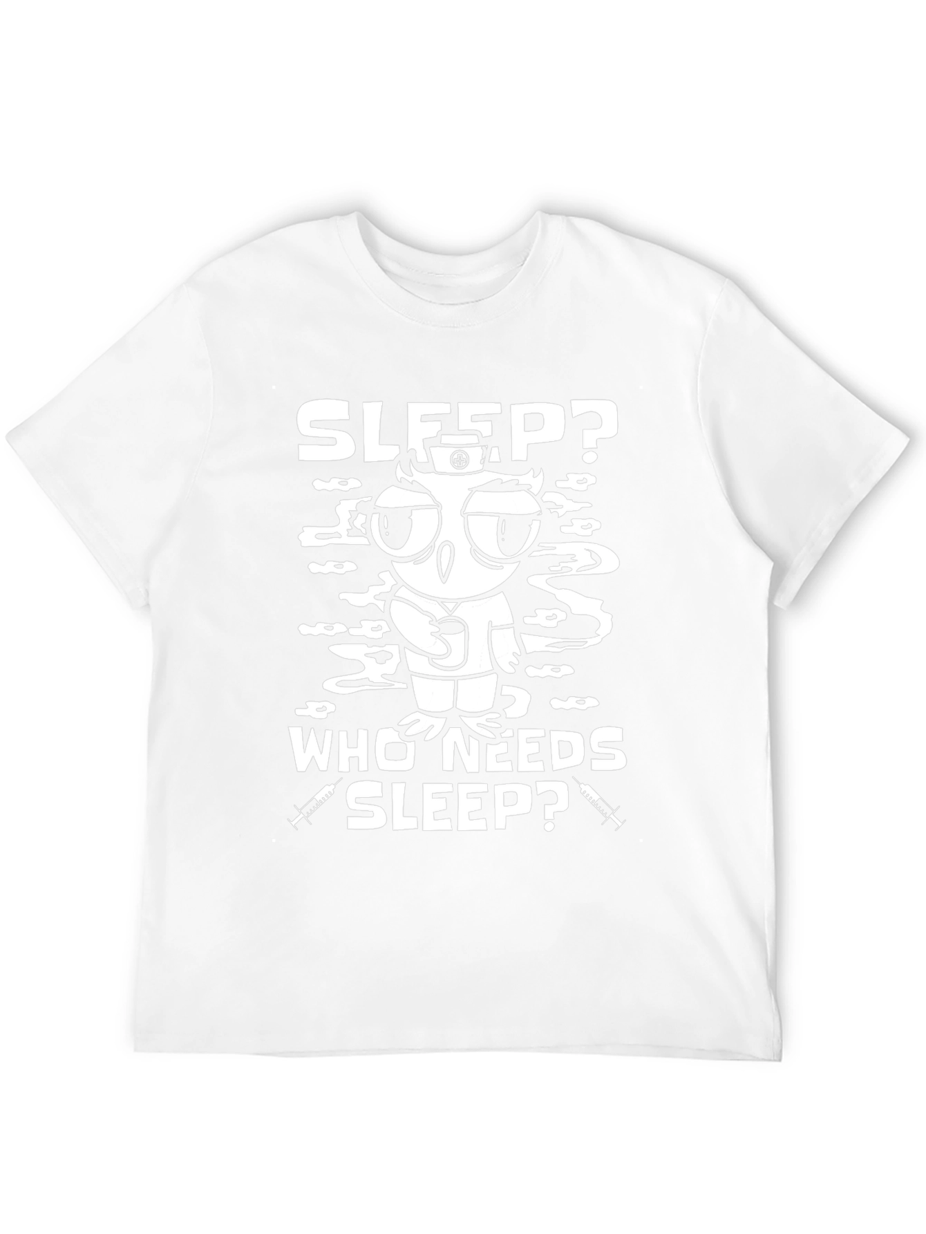 Sleep? Who Needs Sleep? Black Graphic Tee