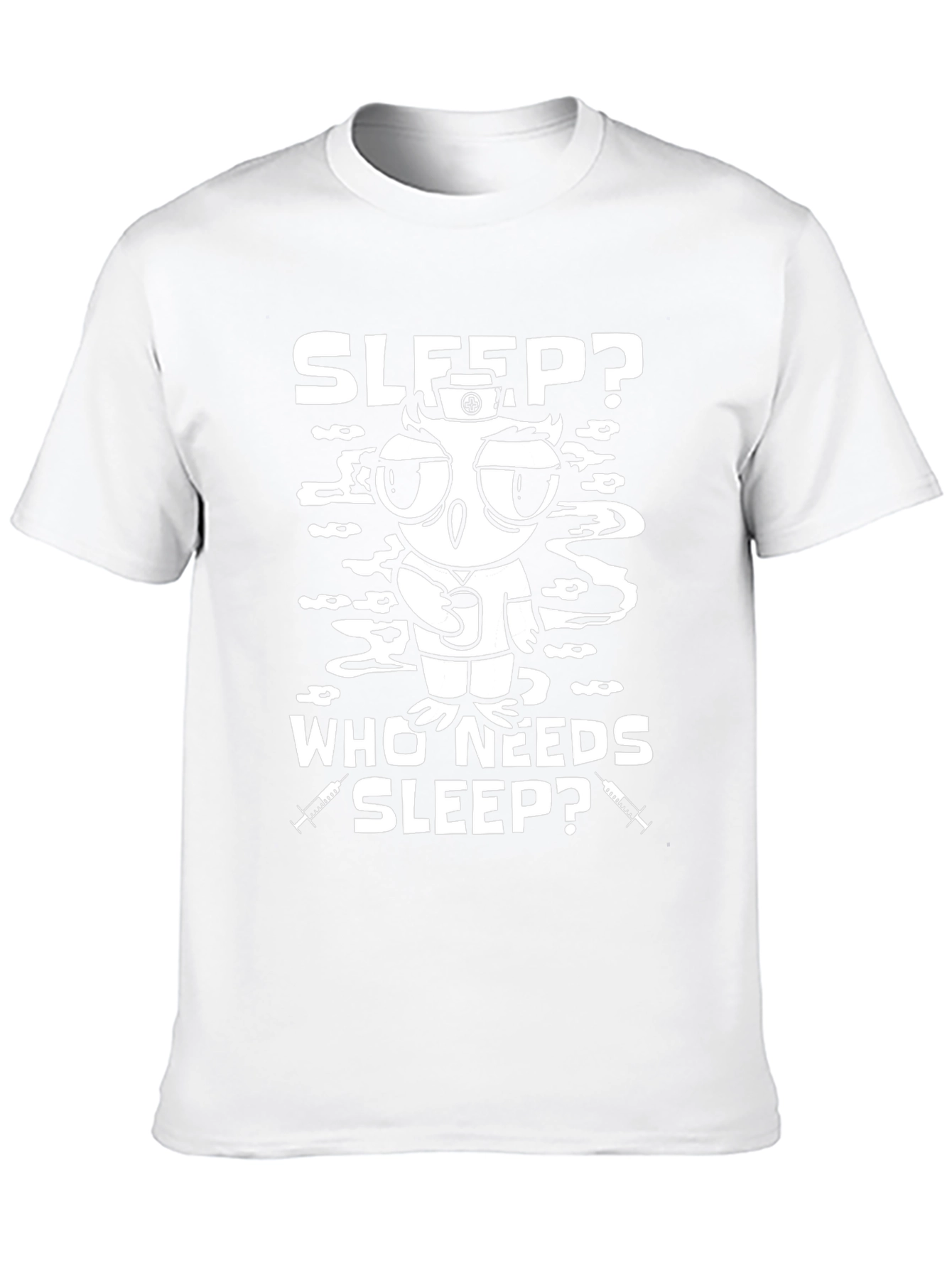 Sleep? Who Needs Sleep? Black Graphic Tee