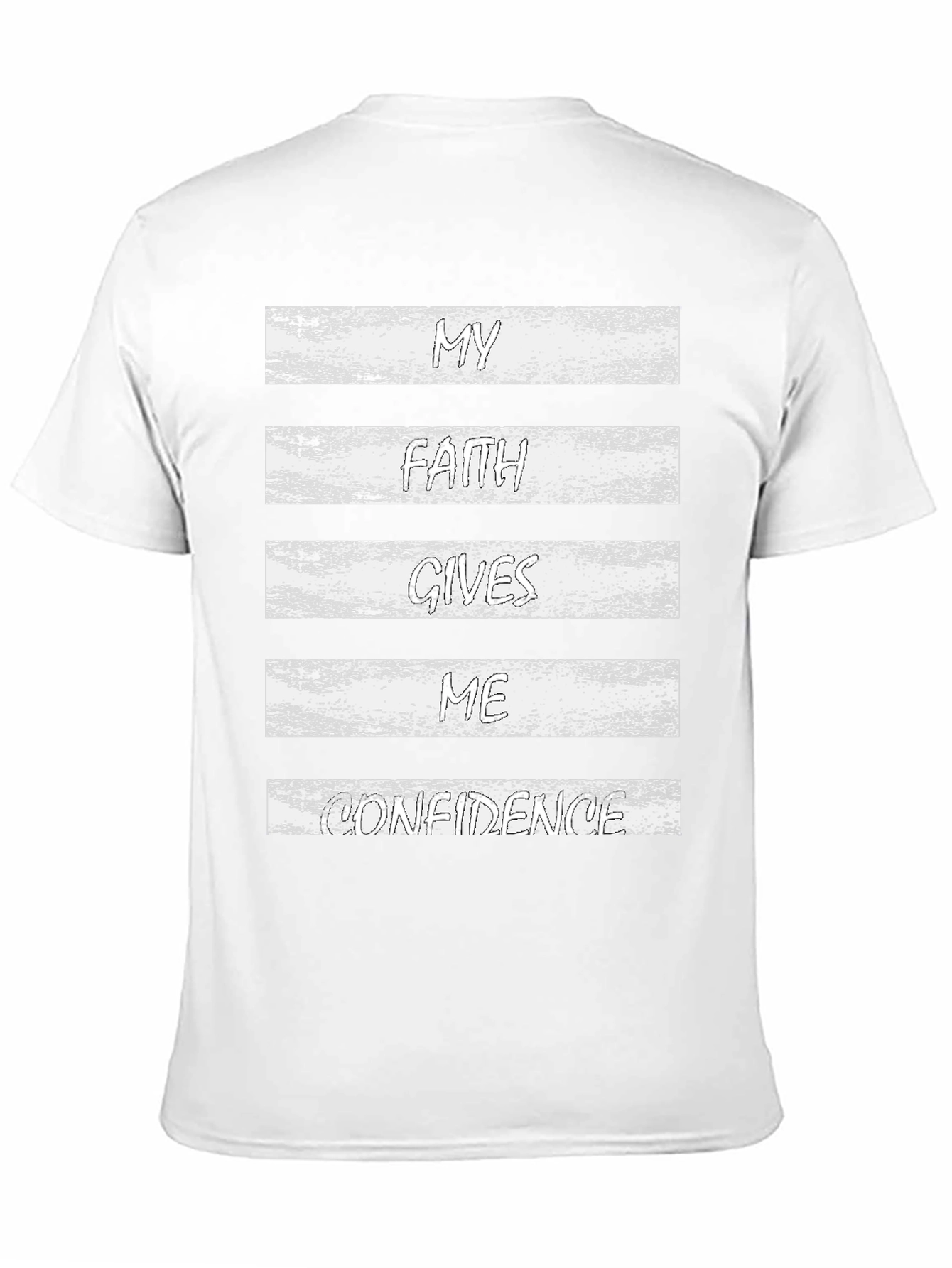 Faith Gives Confidence Black Graphic T-Shirt