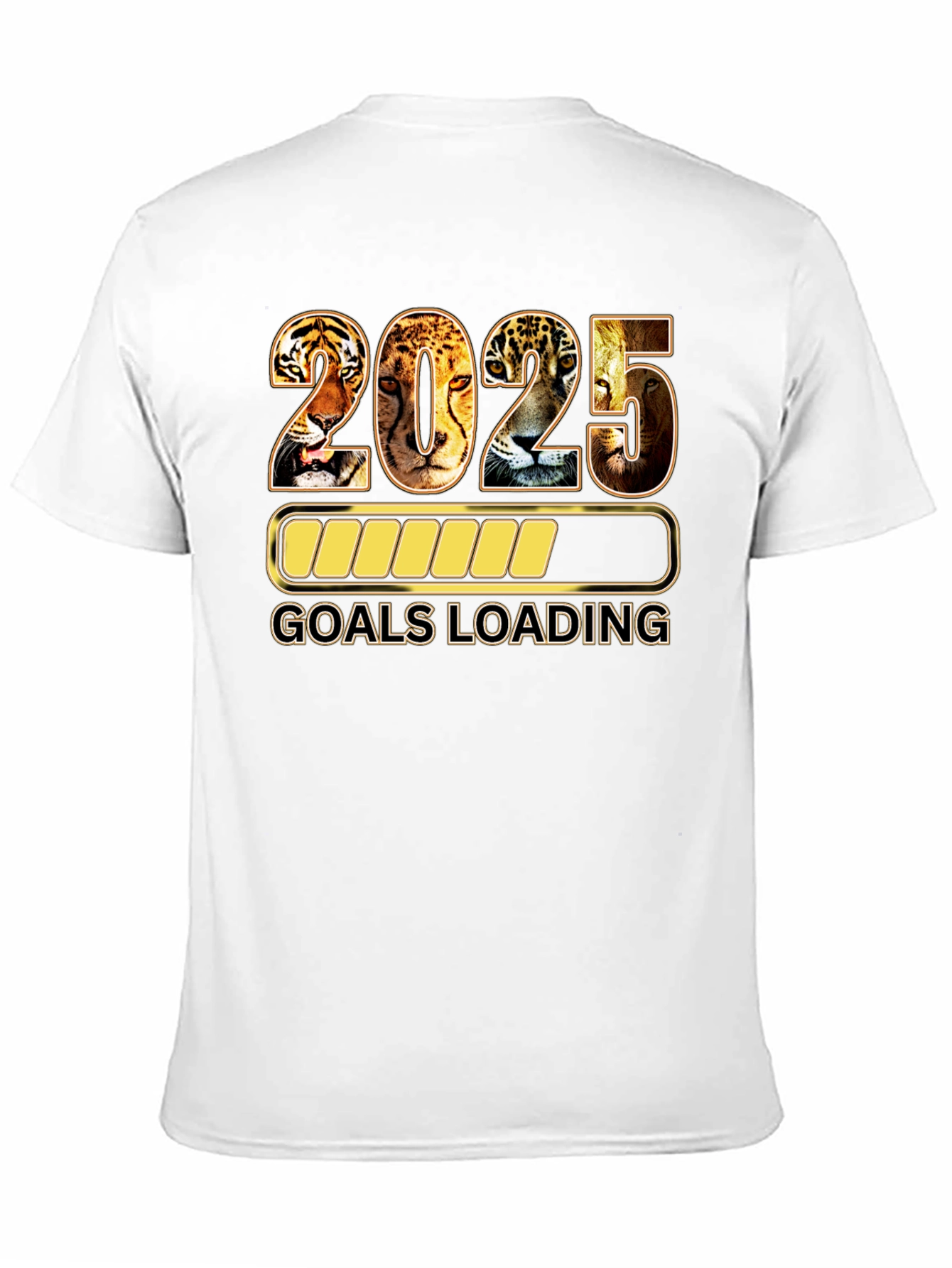 2025 Goals Loading Black T-Shirt