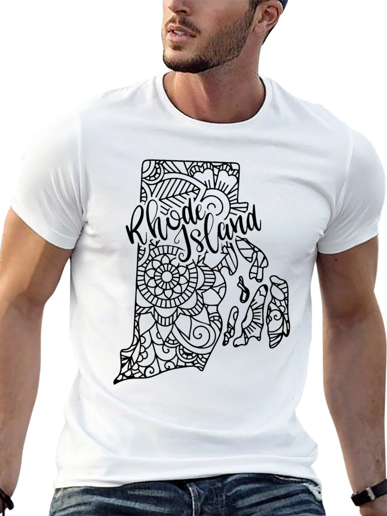 Rhode Island State Mandala T-Shirt