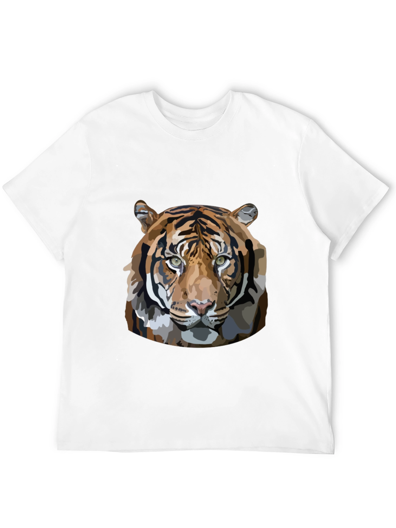 Tiger Graphic Print Mens Black T-Shirt