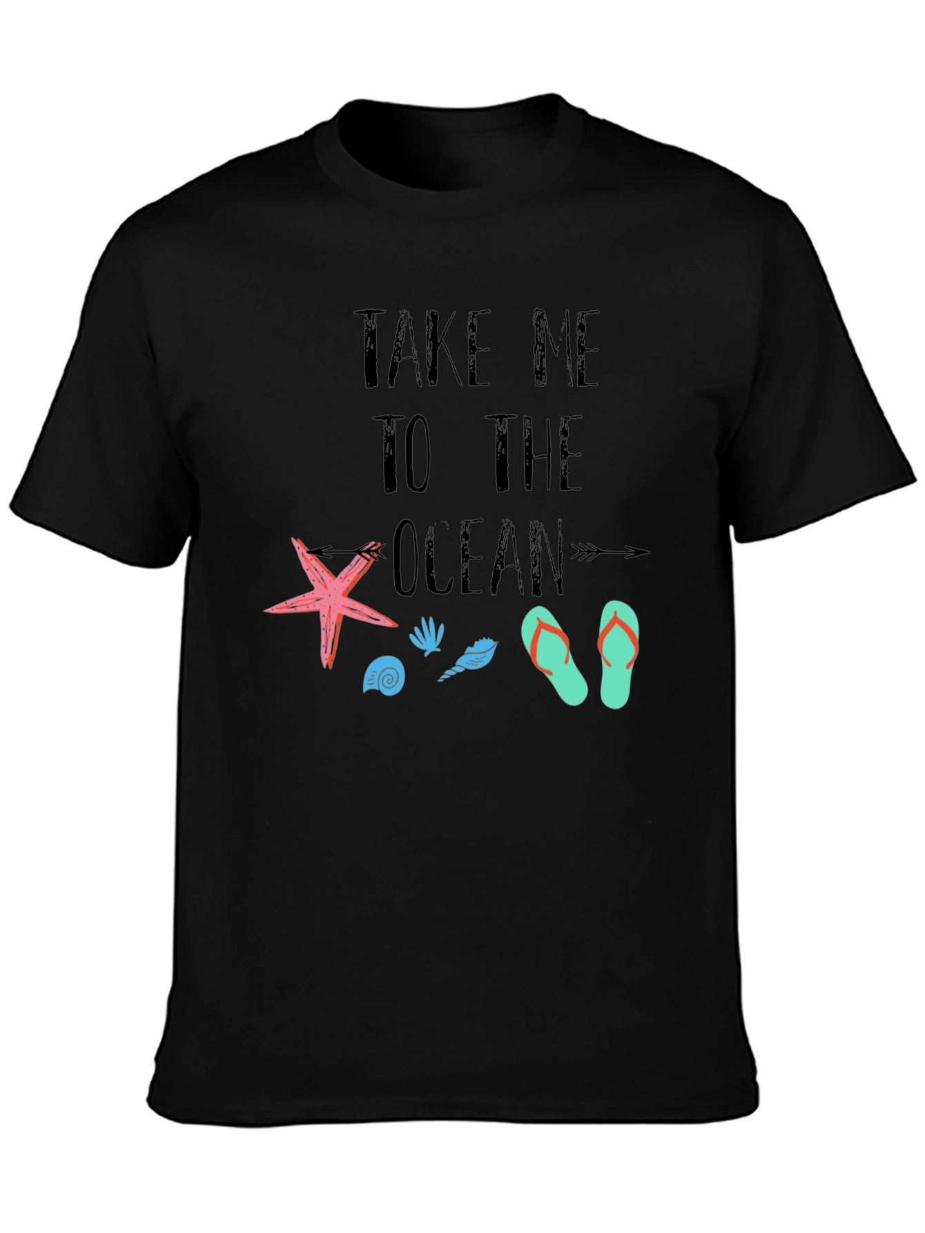Take Me to the Ocean Black T-Shirt