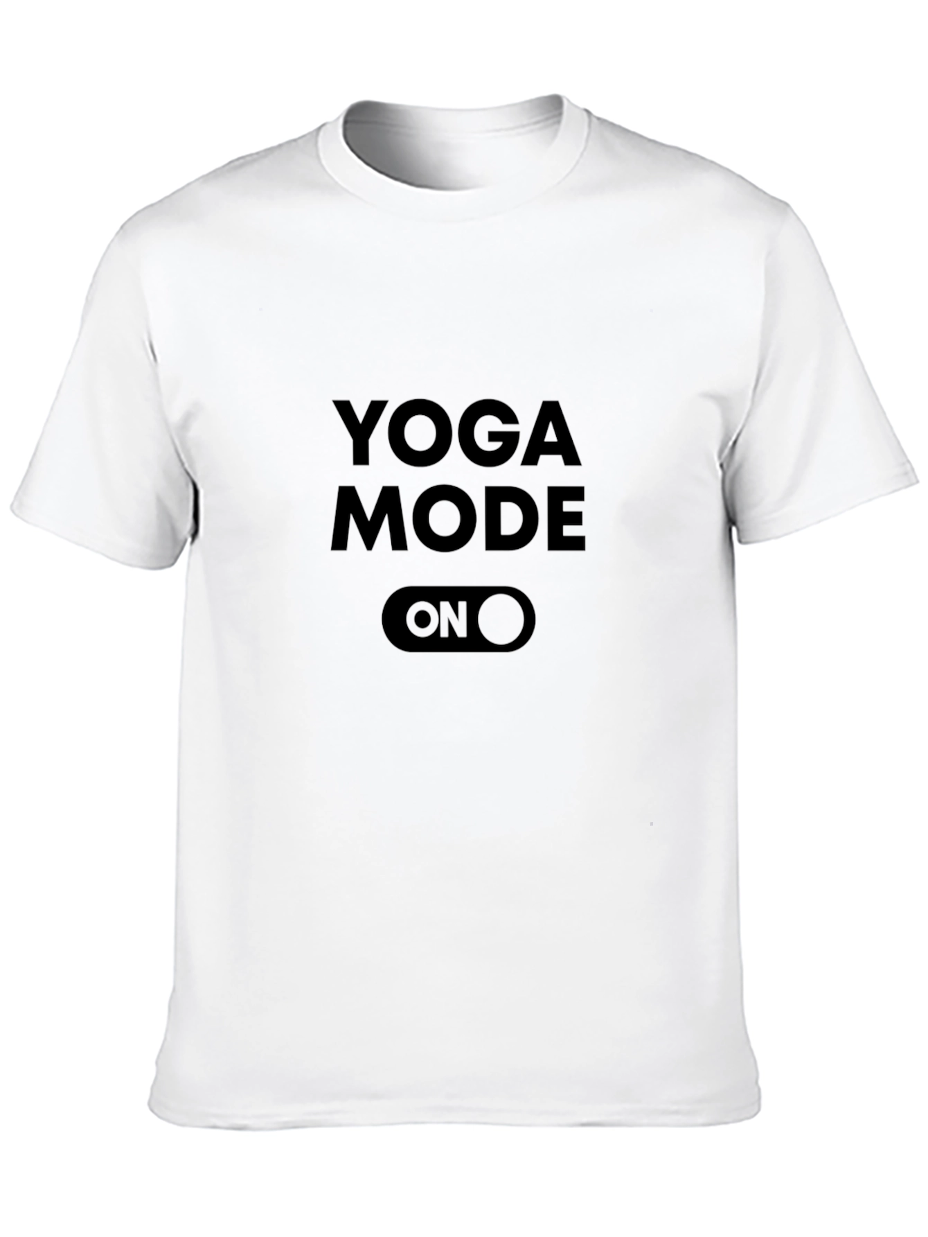 Yoga Mode On Graphic Tee - Black Cotton T-Shirt