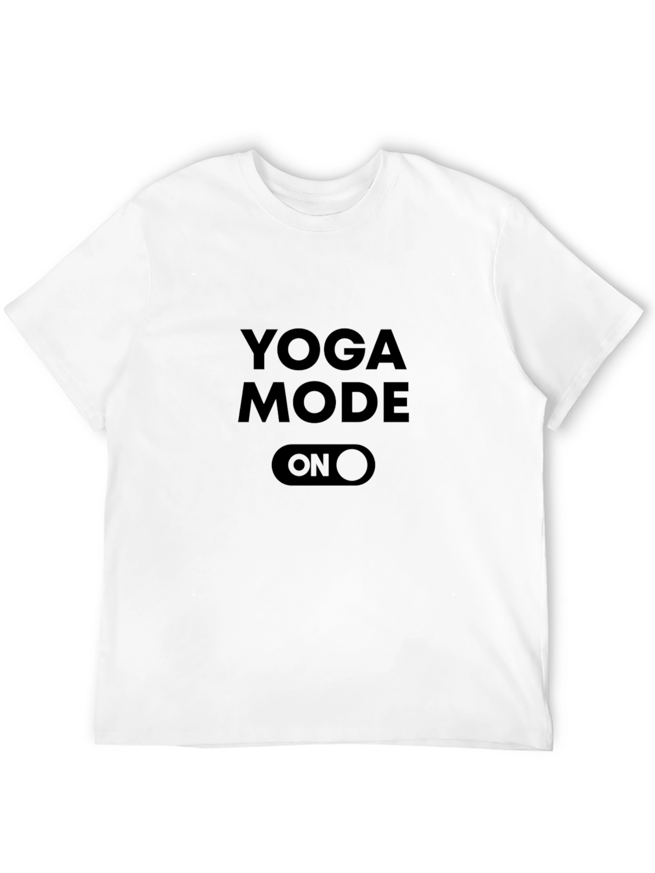Yoga Mode On Graphic Tee - Black Cotton T-Shirt