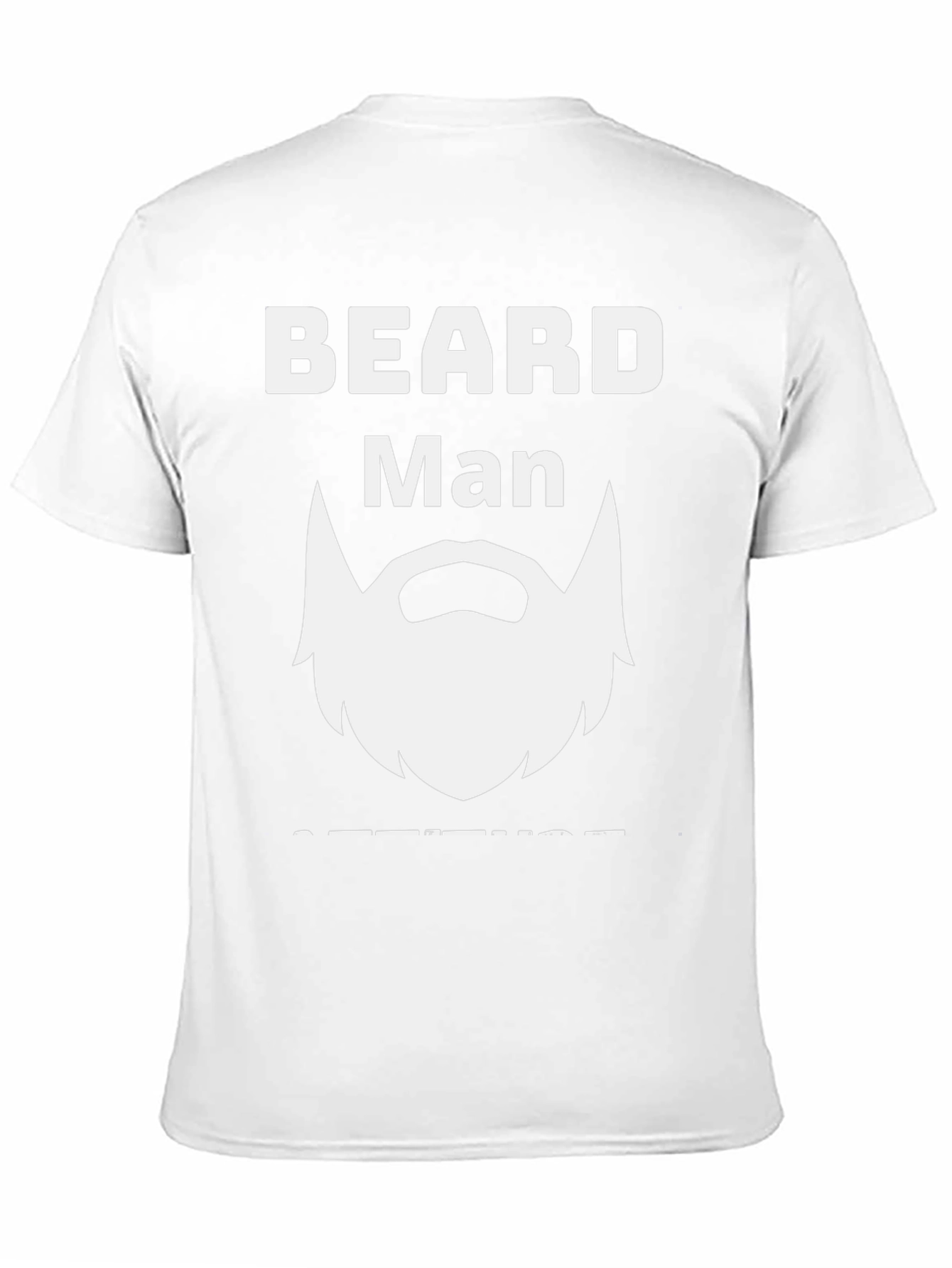 Beard Man T-Shirt - Black Crew Neck Tee