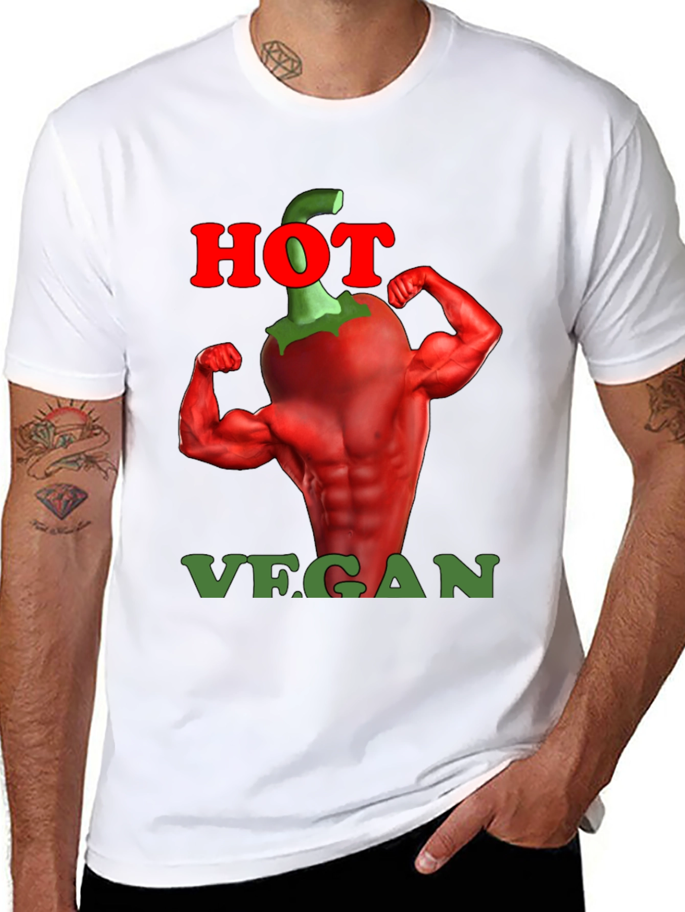 Hot Vegan T-Shirt - Muscle Pepper Tee
