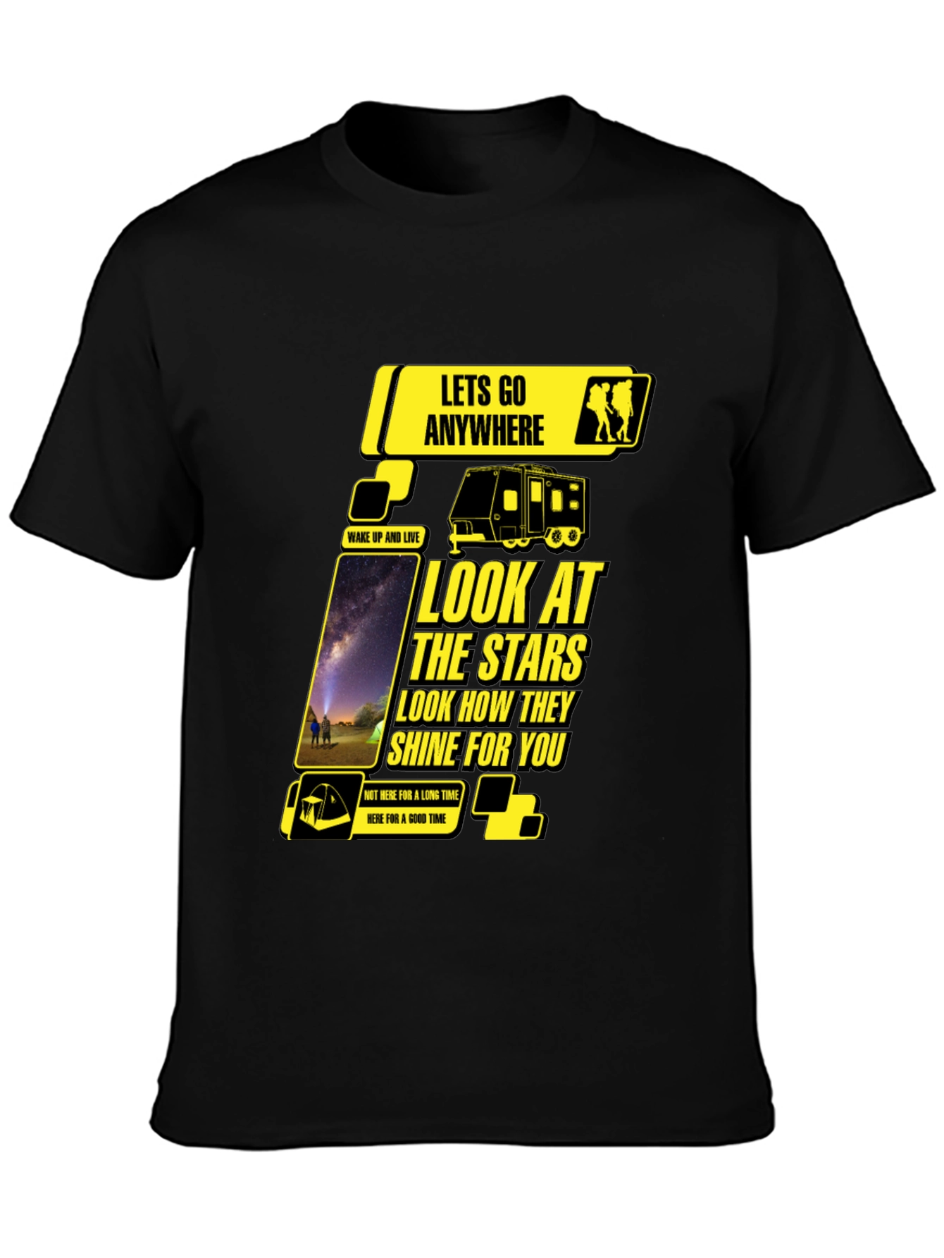Look at the Stars Black Graphic Tee