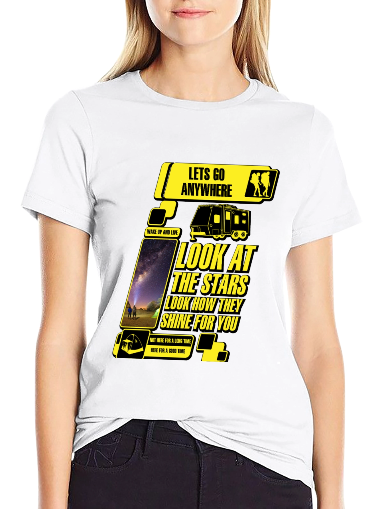 Look at the Stars Black Graphic Tee