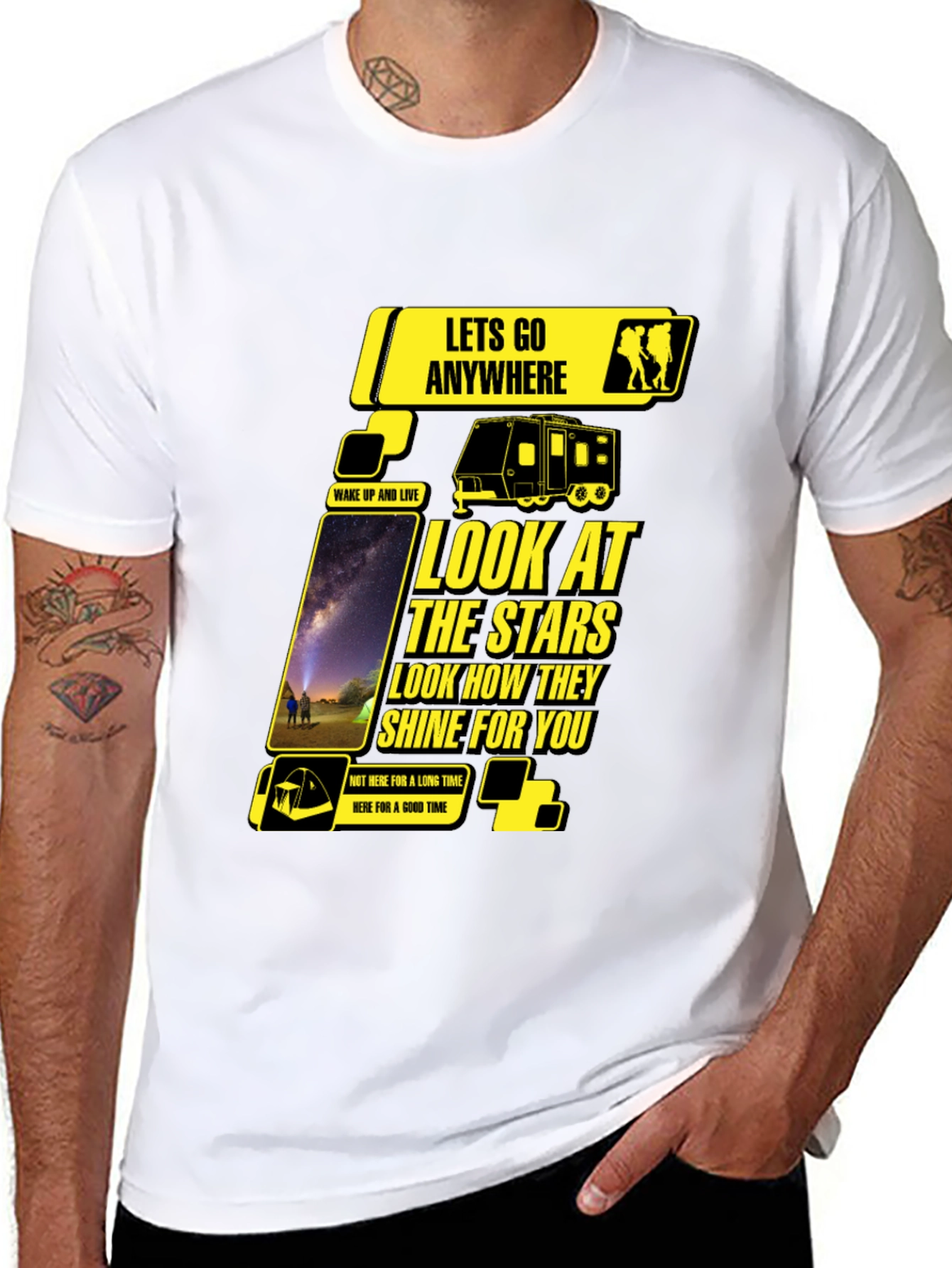 Look at the Stars Black Graphic Tee