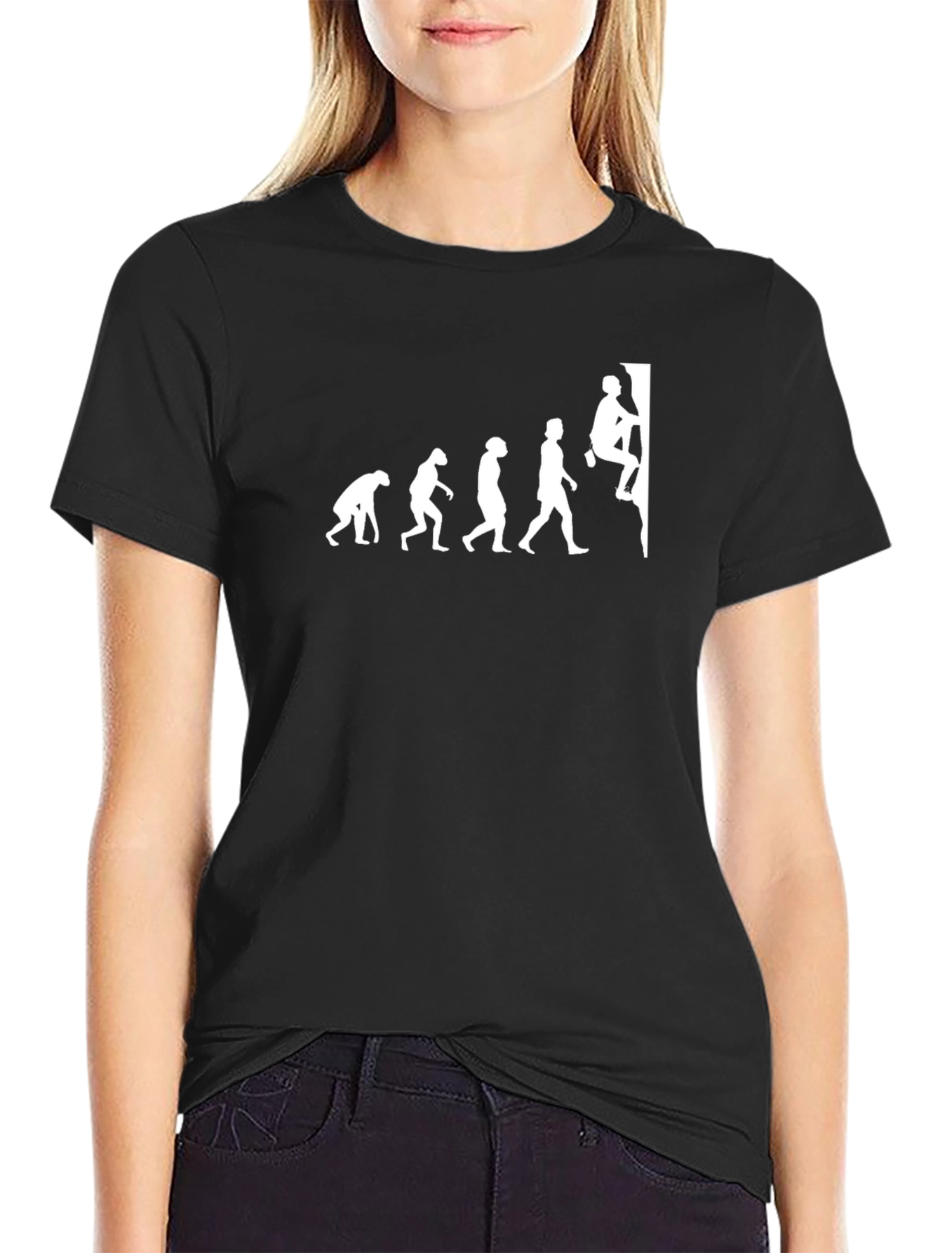 Evolution of Climbing Black T-Shirt