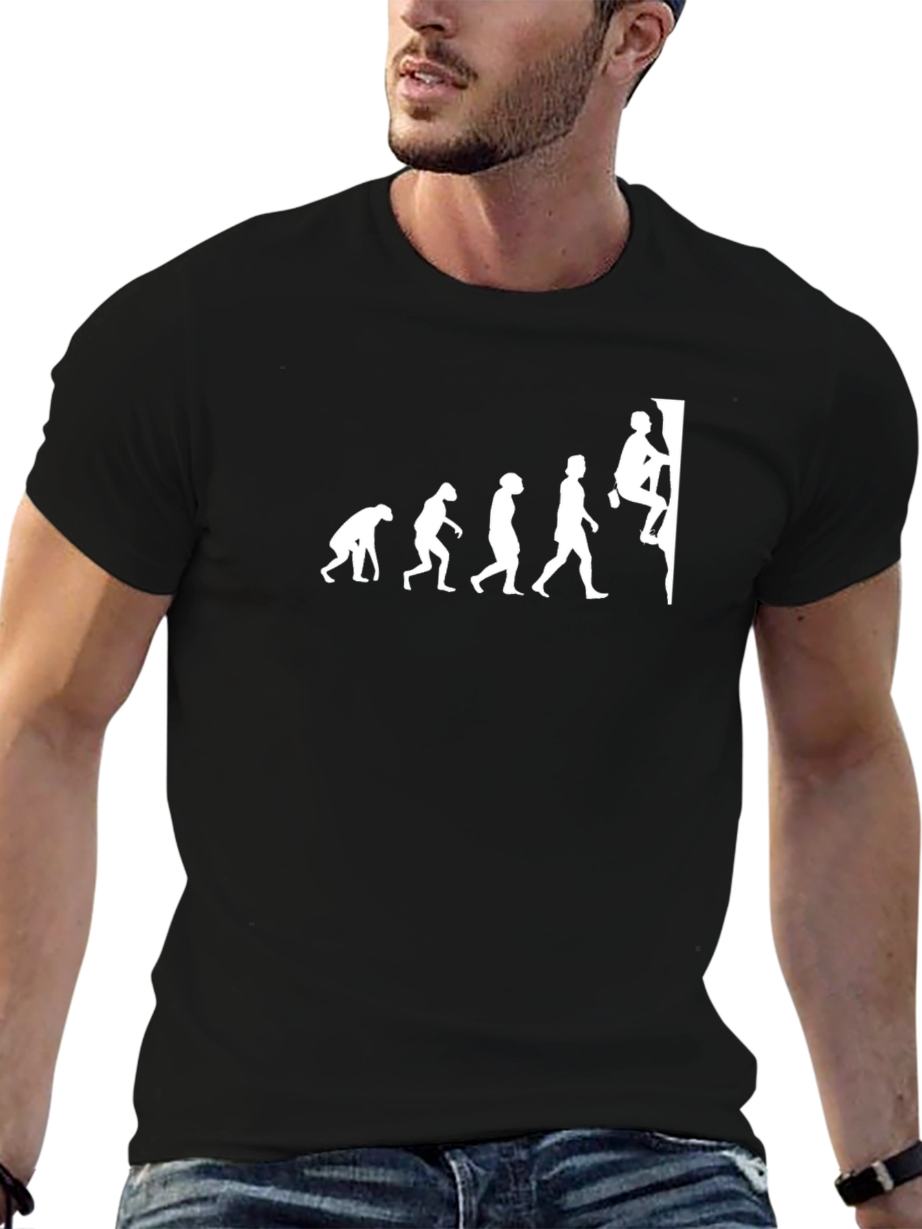 Evolution of Climbing Black T-Shirt