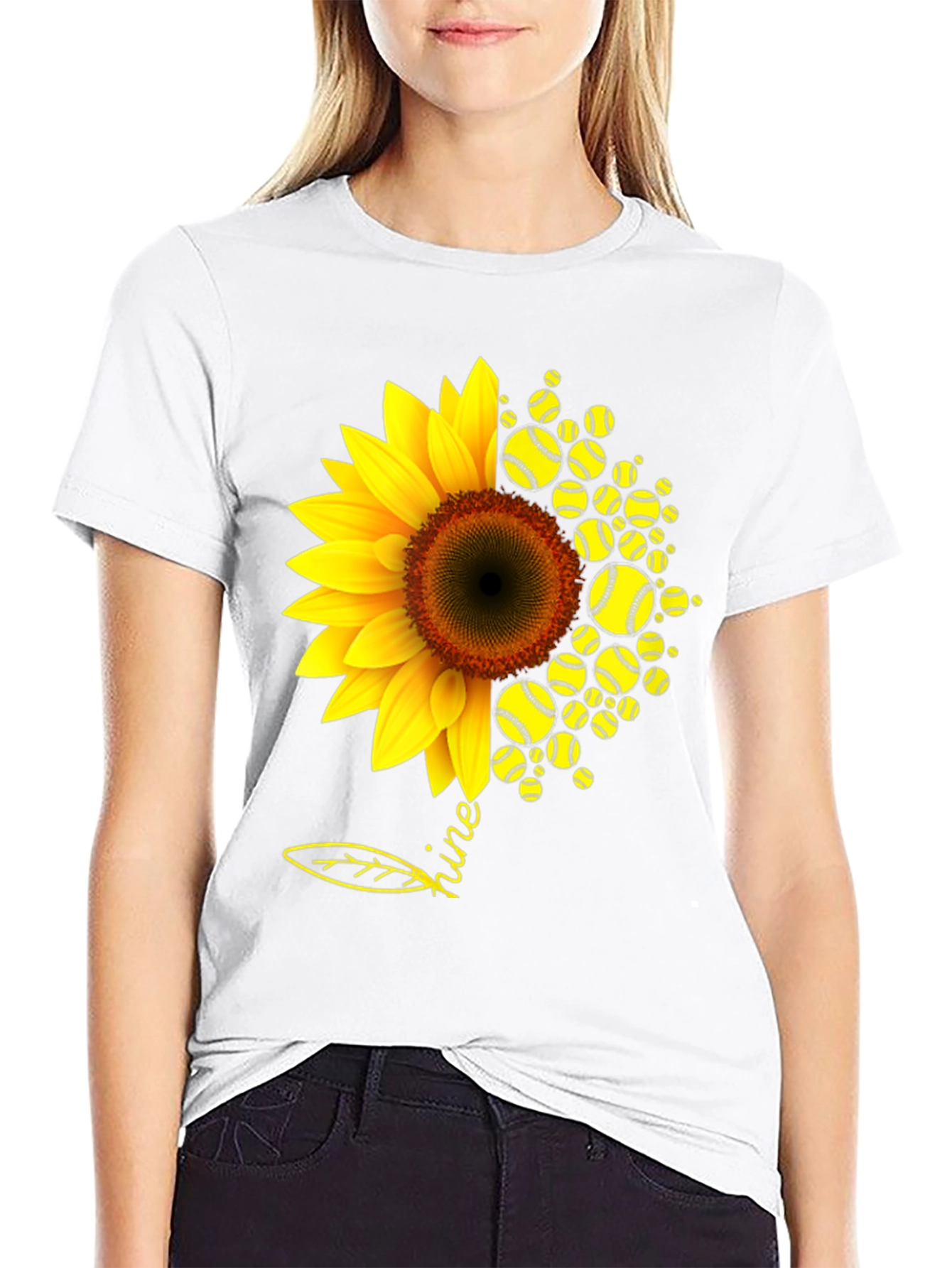 Sunflower Softball T-Shirt - Shine Bright!