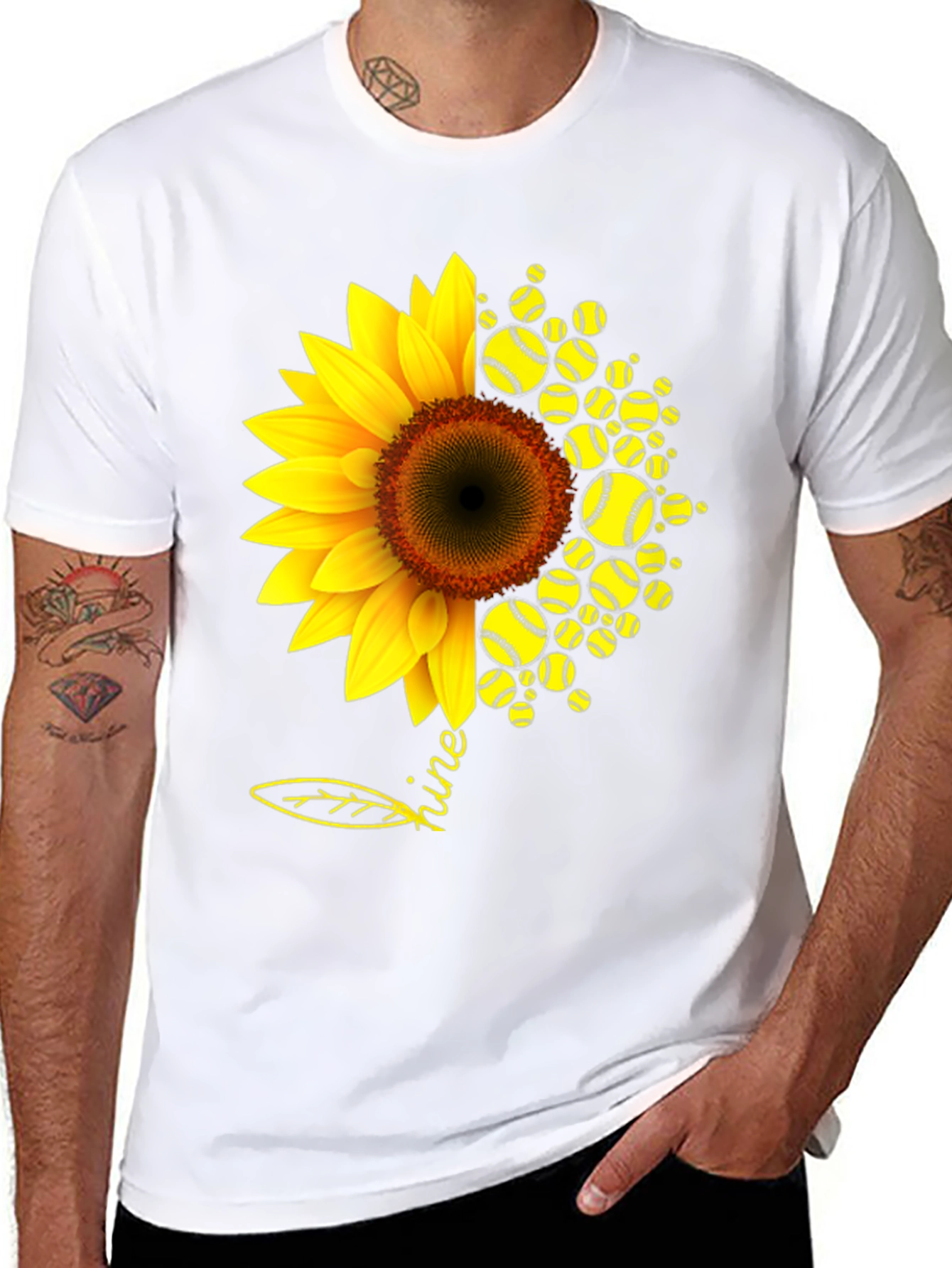 Sunflower Softball T-Shirt - Shine Bright!