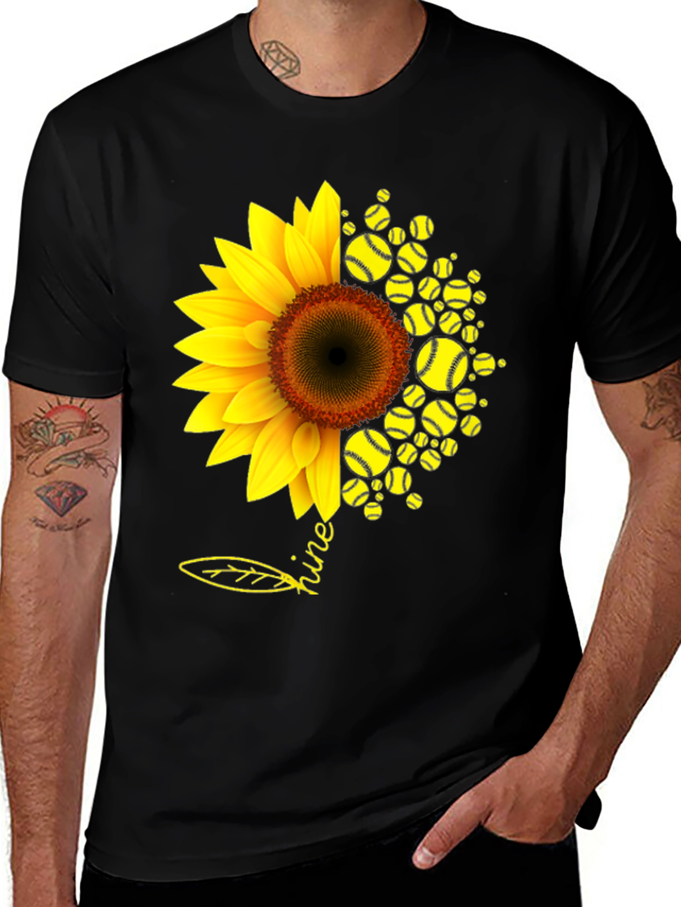 Sunflower Softball T-Shirt - Shine Bright!