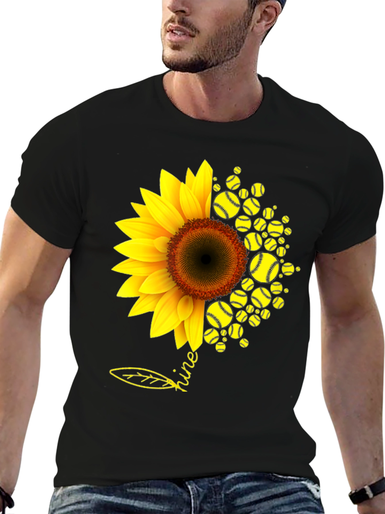 Sunflower Softball T-Shirt - Shine Bright!
