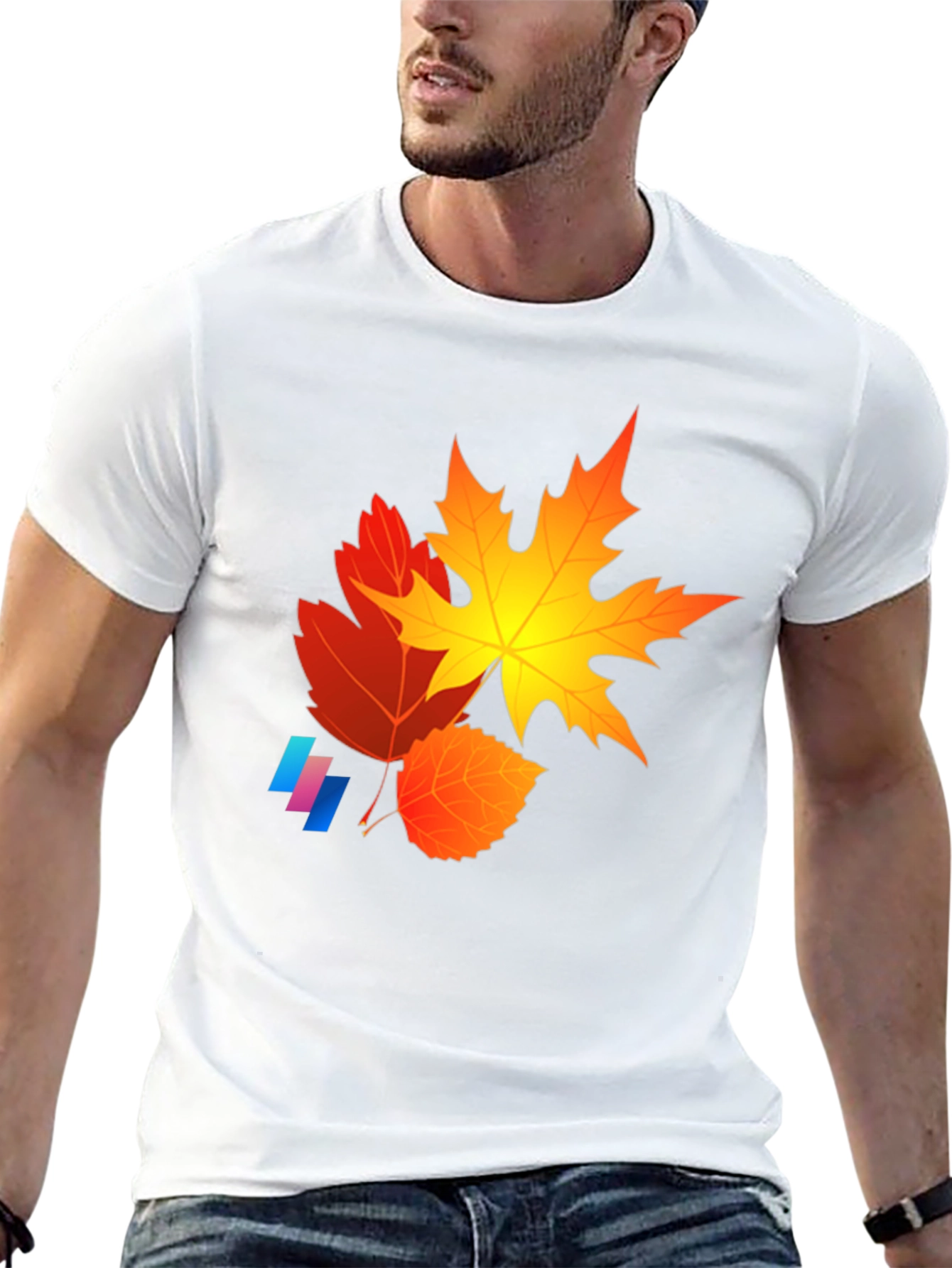 Autumn Leaves Graphic Tee - Black