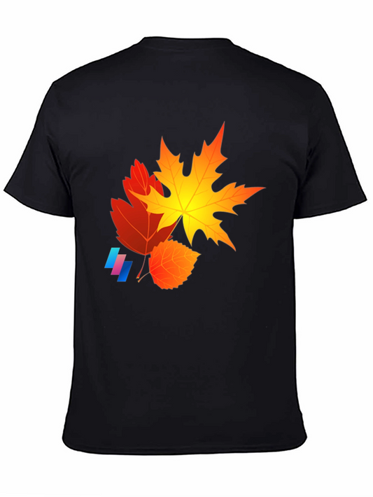 Autumn Leaves Graphic Tee - Black