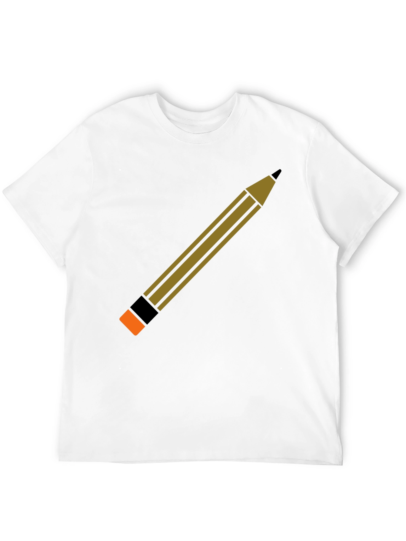 Pencil Graphic Black T-Shirt - Creative Design