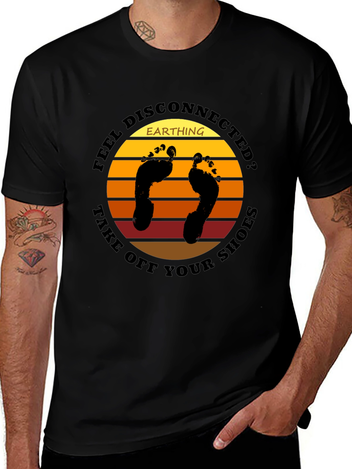 Earthing T-Shirt: Feel Disconnected? Go Barefoot!
