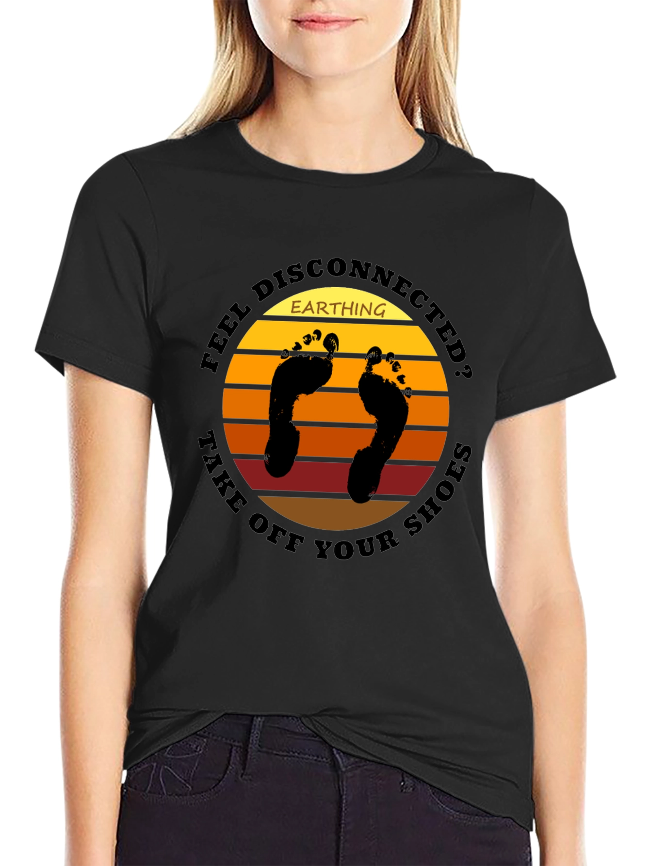 Earthing T-Shirt: Feel Disconnected? Go Barefoot!