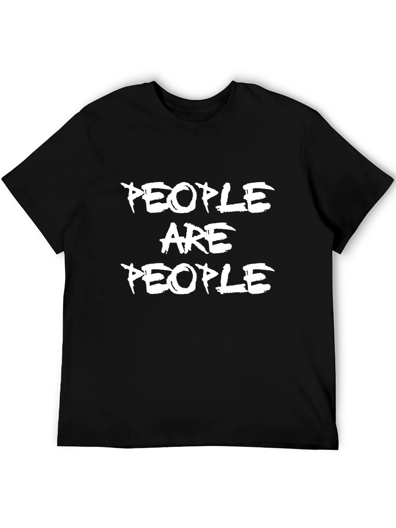People Are People Graphic Tee - Black Cotton Blend