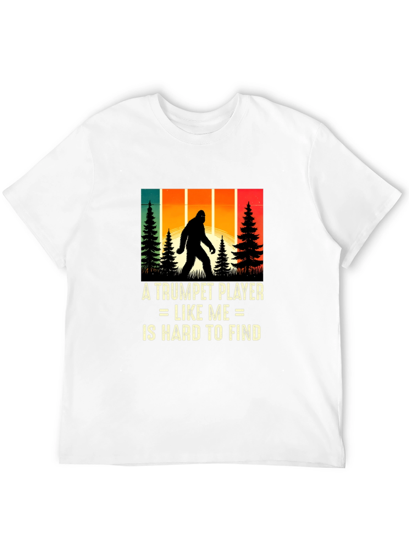 Trumpet Player Bigfoot Graphic Tee - Hard to Find